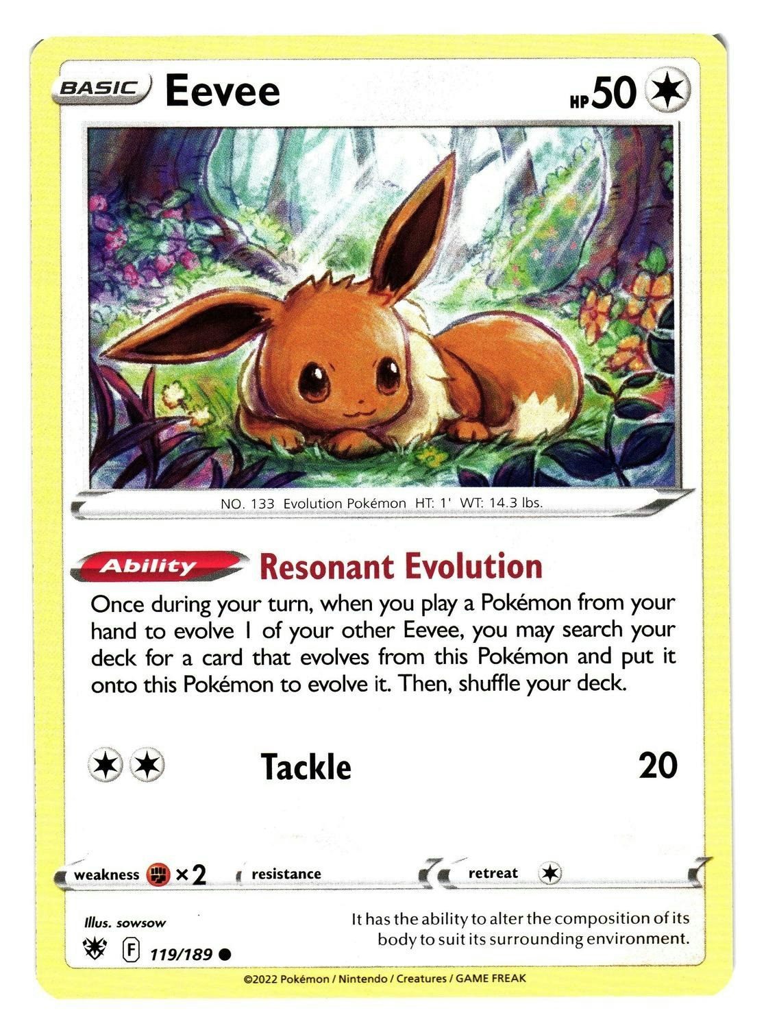 Eevee Common 119/189 Astral Radiance Pokemon