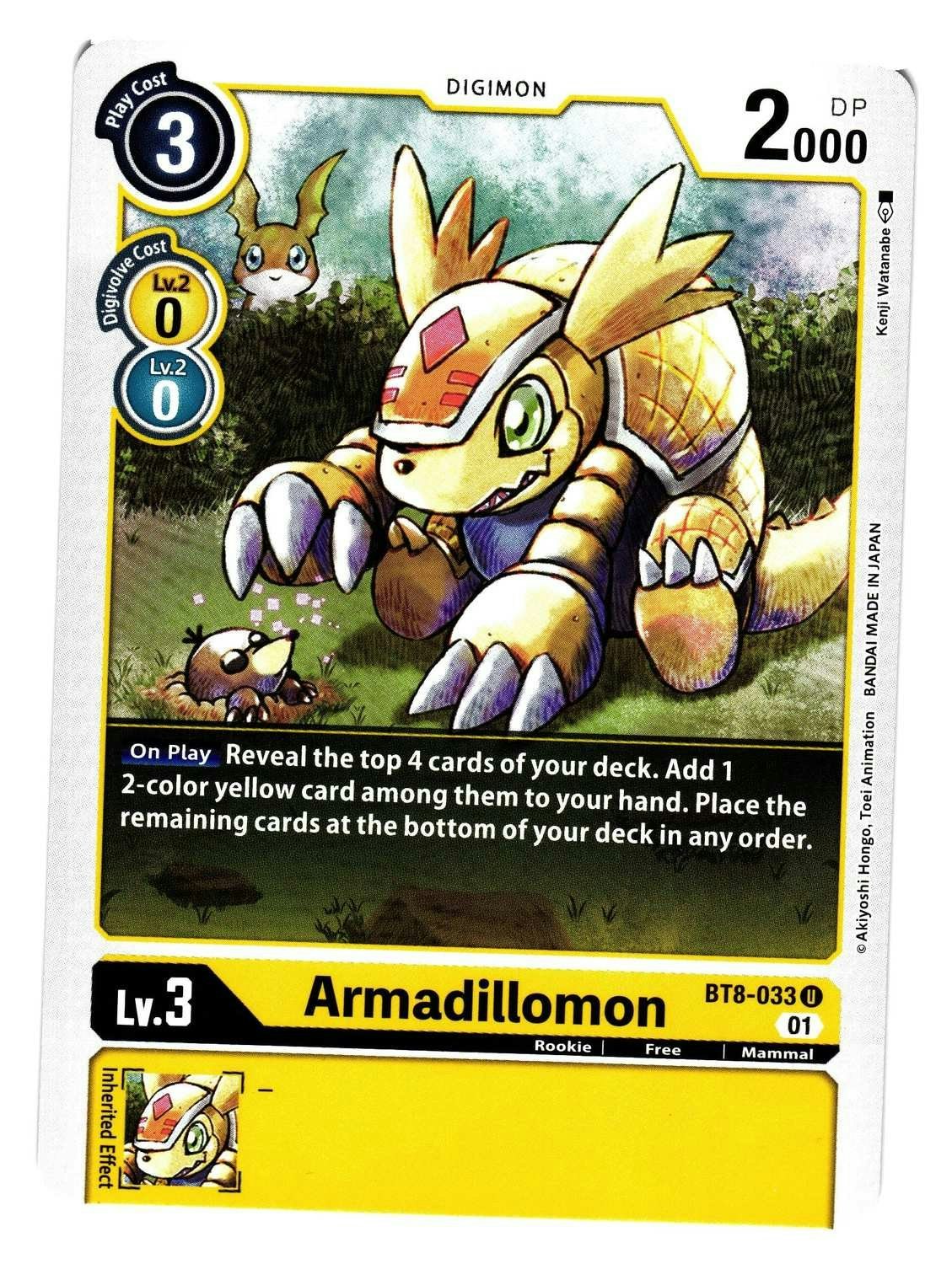 Armadillomon Uncommon BT8-033 New Hero Digimon