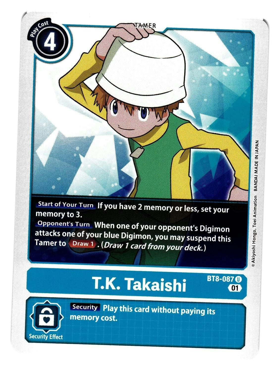 T.K. Takaishi Uncommon BT8-087 New Hero Digimon