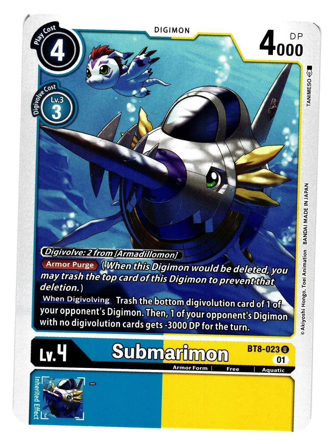 Submarimon Uncommon BT8-023 New Hero Digimon