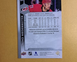 #524 Nino Niederreiter 2020-21 Upper Deck Extended Series Hockey