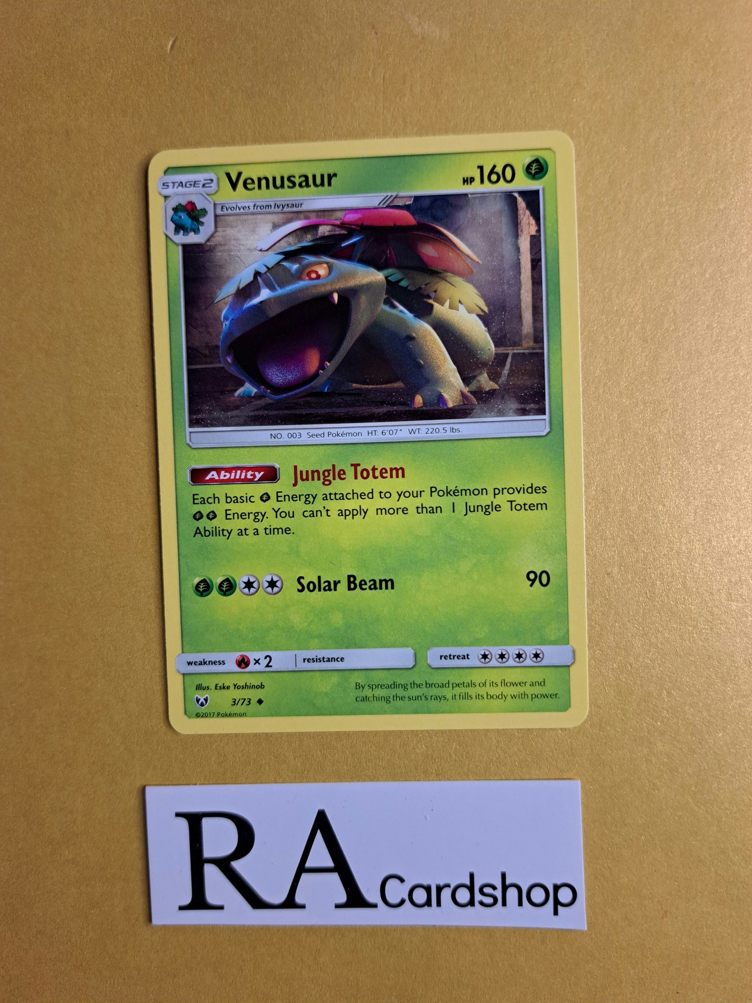 Venusaur Uncommon 3/73 Shining Legends Pokemon