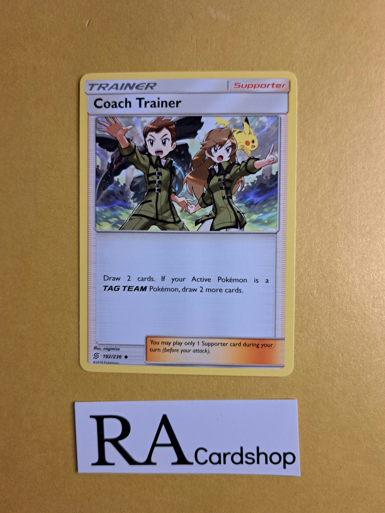 Coach Trainer Uncommon 192/236 Unified Minds Pokemon