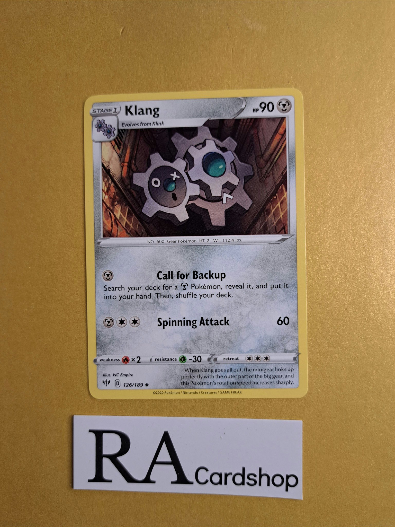 Klang Uncommon 126/189 Darkness Ablaze Pokemon