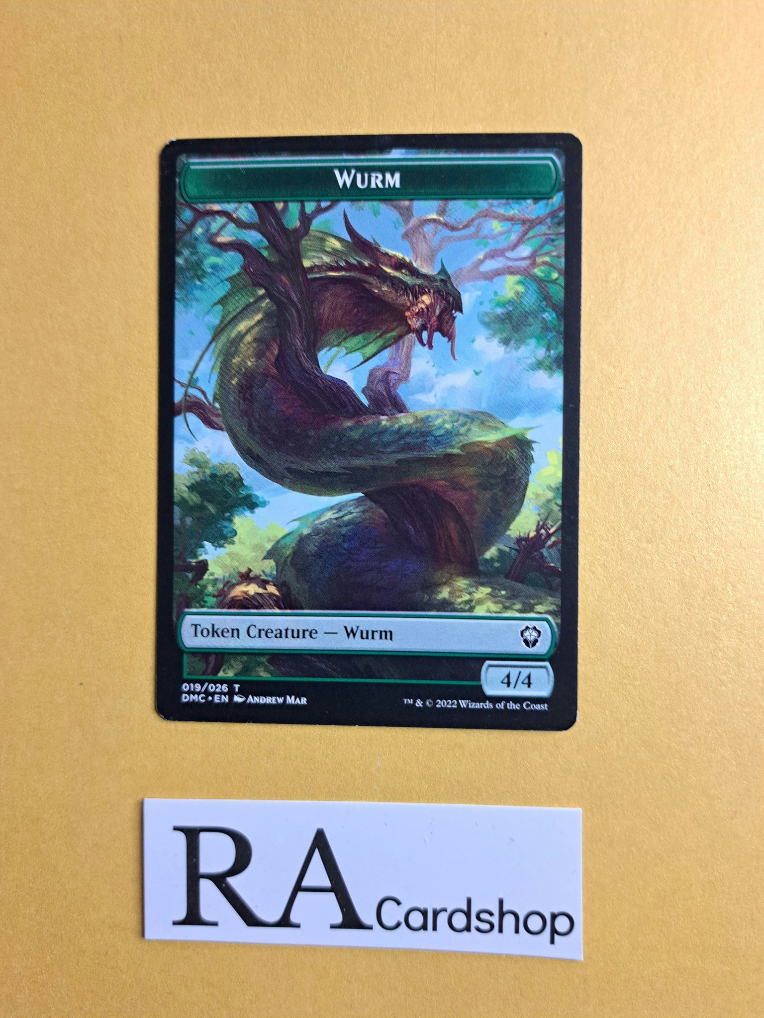 Wurm Token 019/026 Dominaria United (DMU) Magic the Gathering