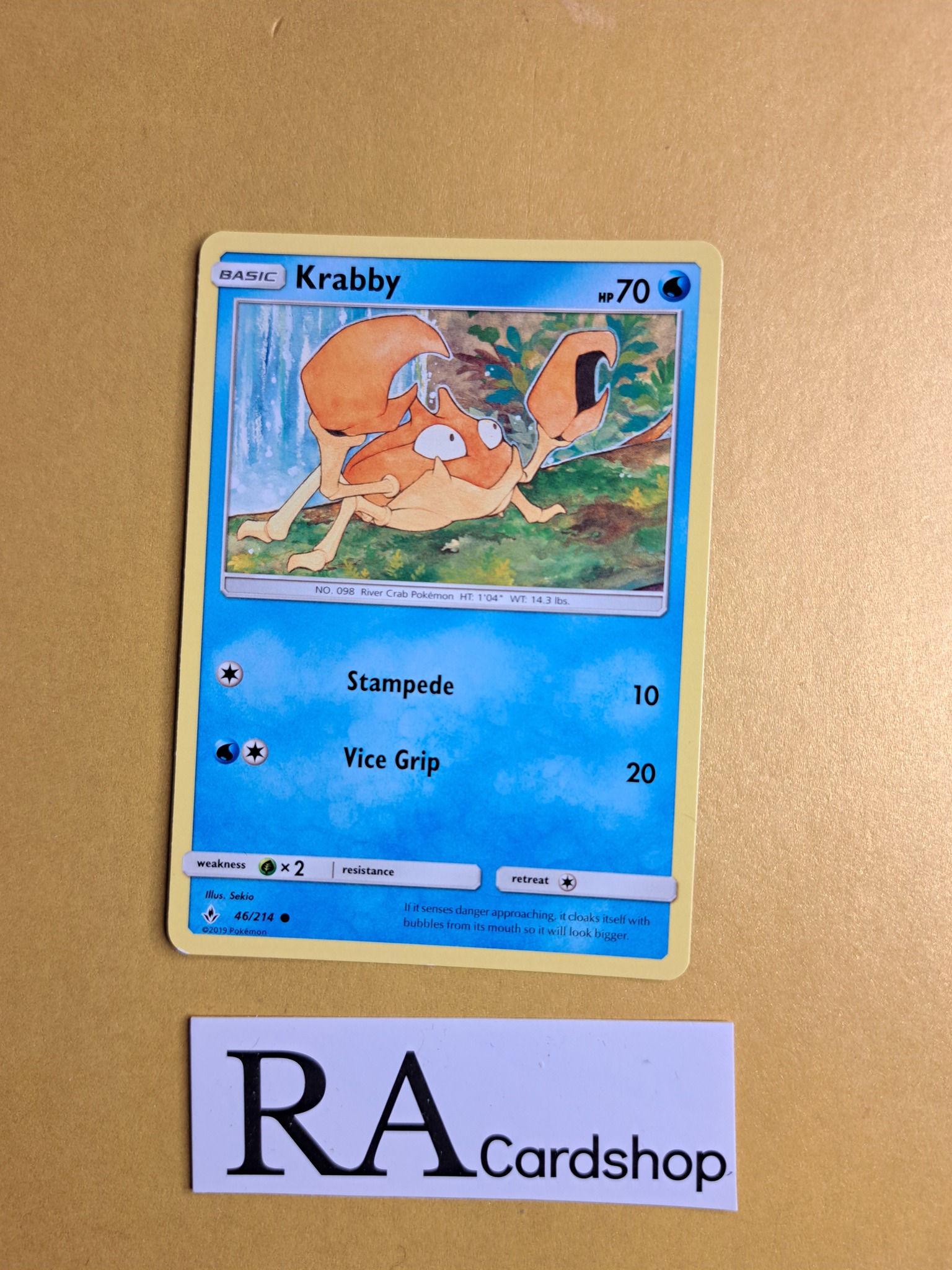 Krabby Common 46/214 Unbroken Bonds Pokemon