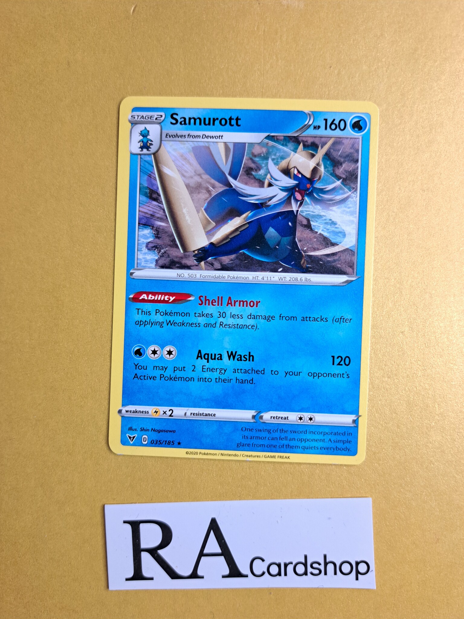 Samurott Rare 035/185 Vivid Voltage Pokemon