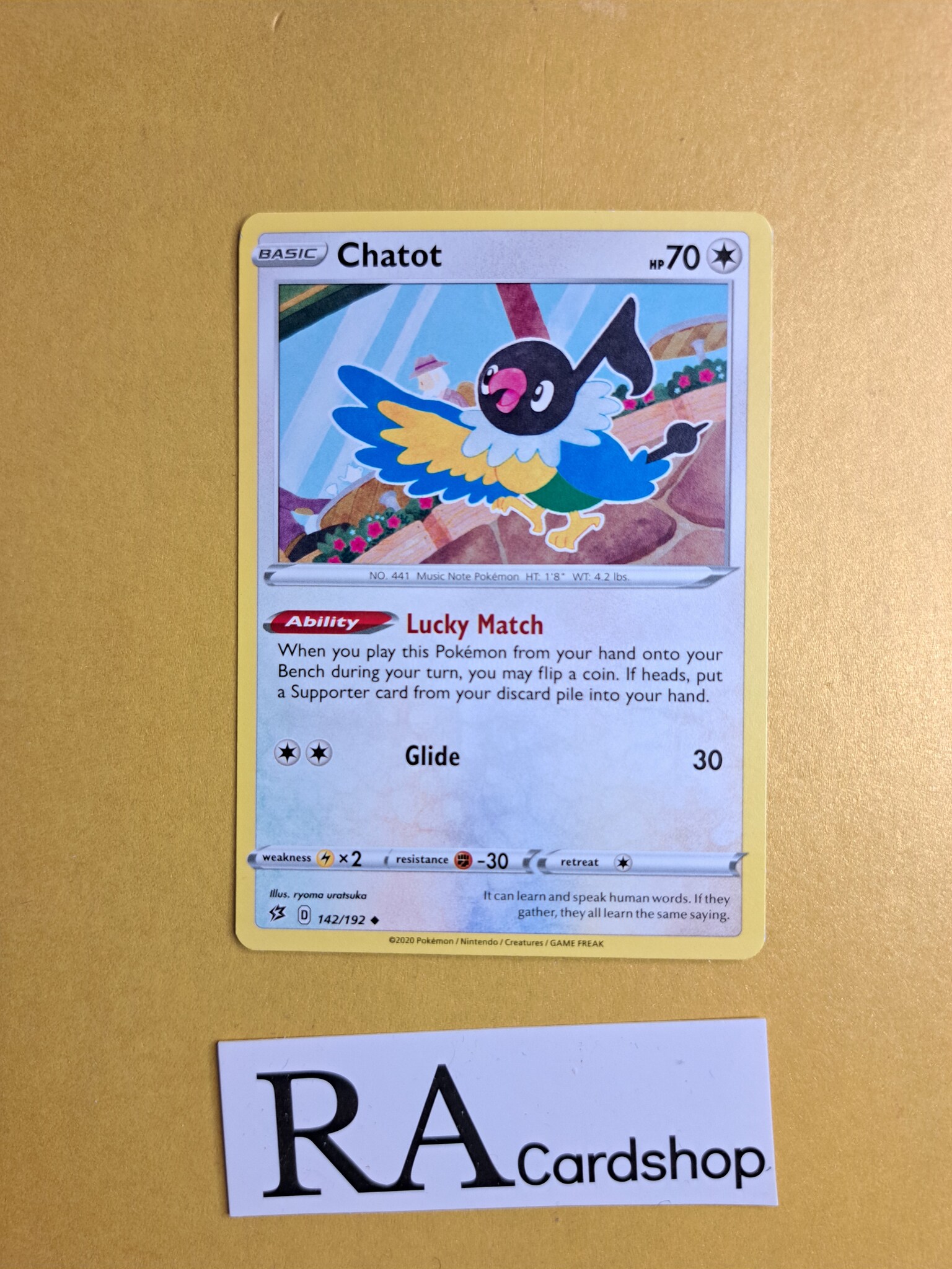 Chatot Common 142/192 Rebel Clash Pokemon