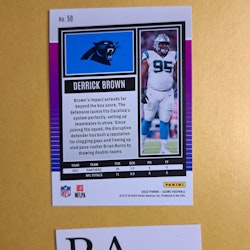 #50 Derrick Brown 2022 Panini Score Football NFL