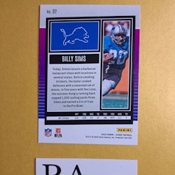 #92 Billy Sims 2022 Panini Score Football NFL