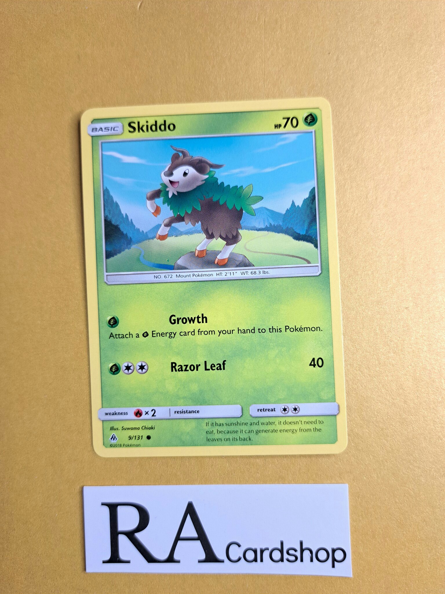 Skiddo Common 9/131 Forbidden Light Pokemon