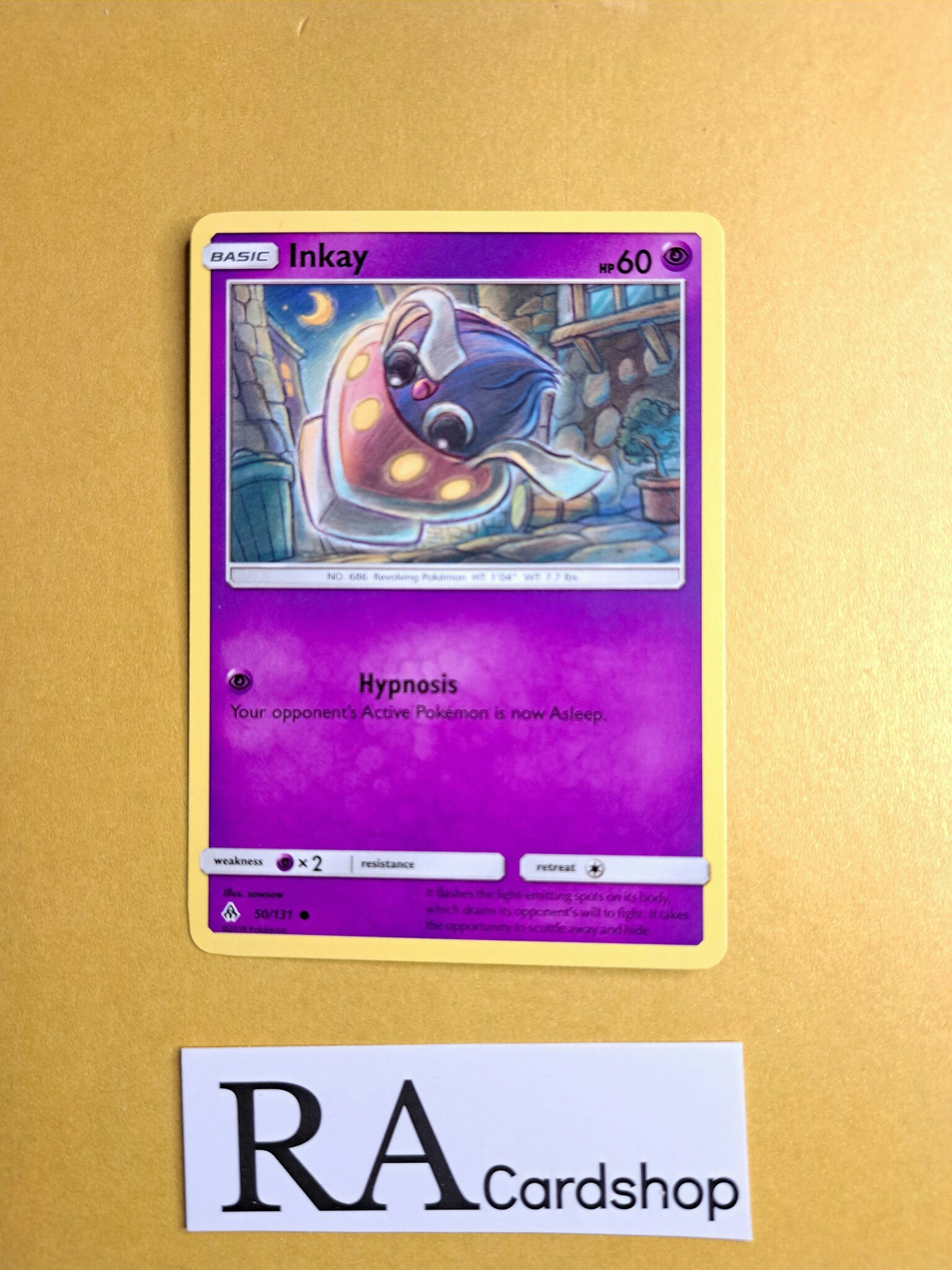 Inkay Common 50/131 Forbidden Light Pokemon