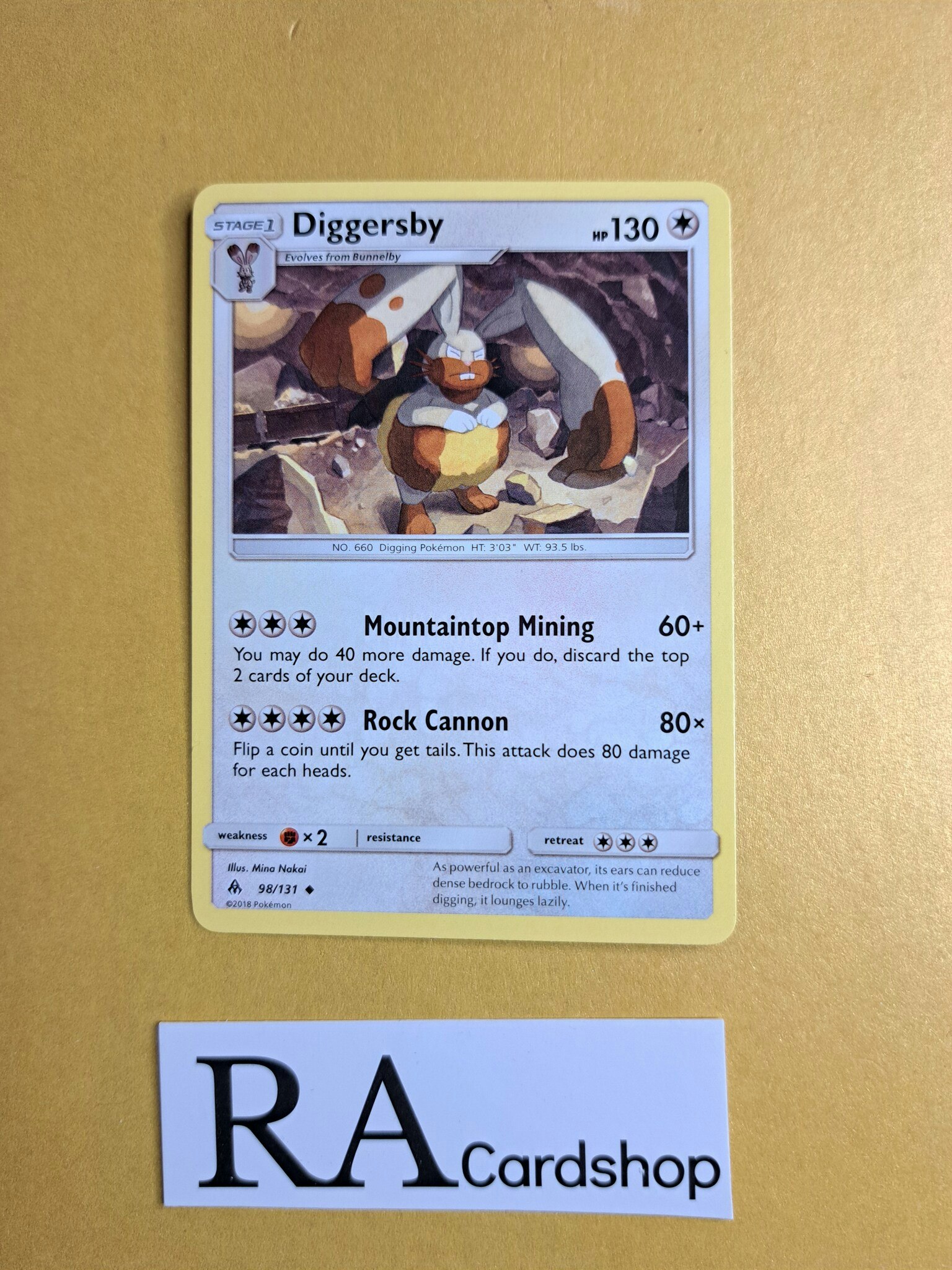 Diggersby Uncommon 98/131 Forbidden Light Pokemon