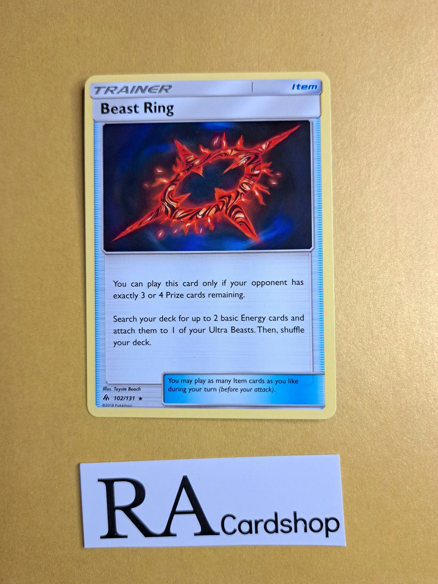 Beast Ring Rare 102/131 Forbidden Light Pokemon