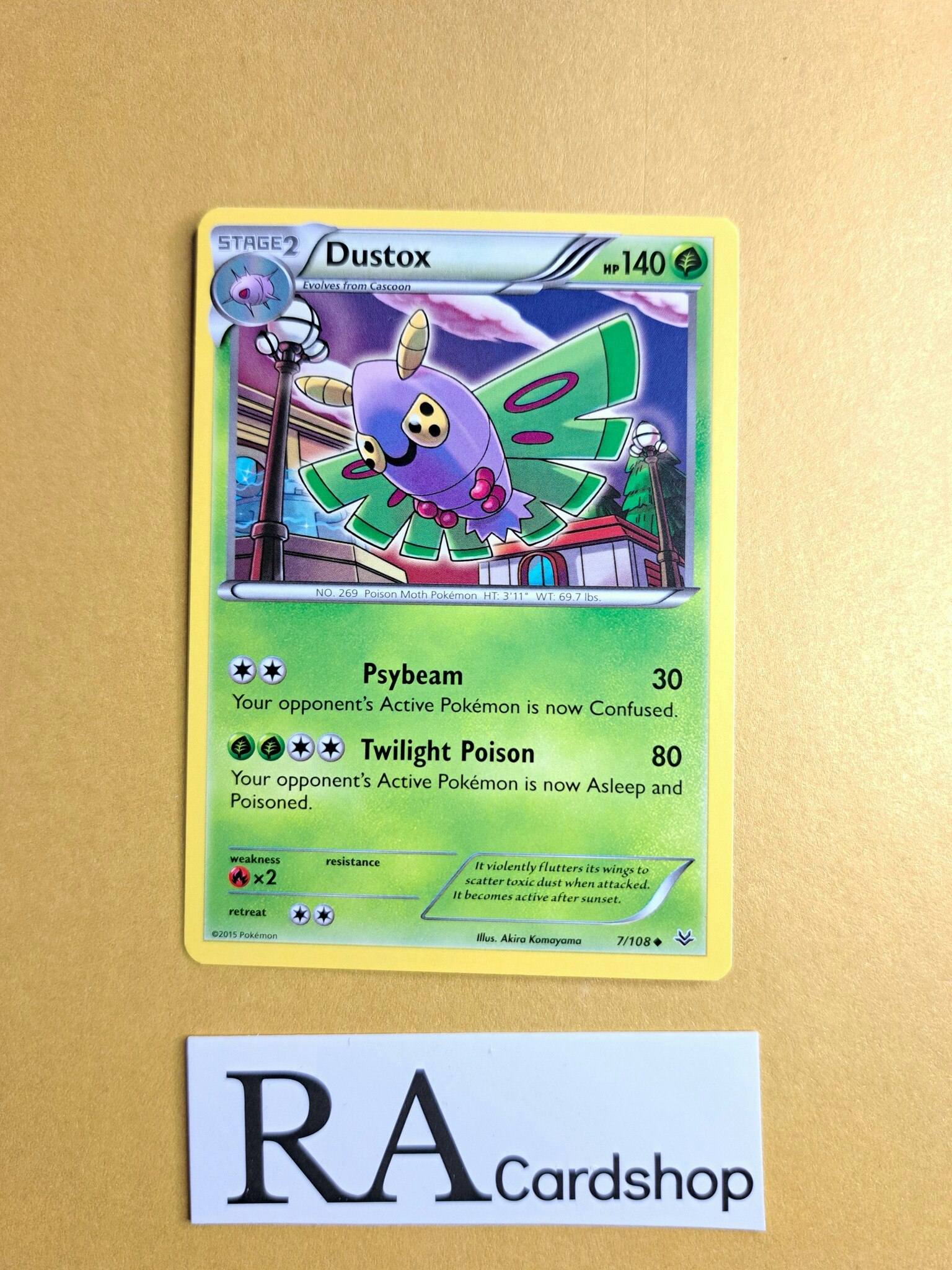 Dustox Uncommon 7/108 Roaring Skies Pokemon