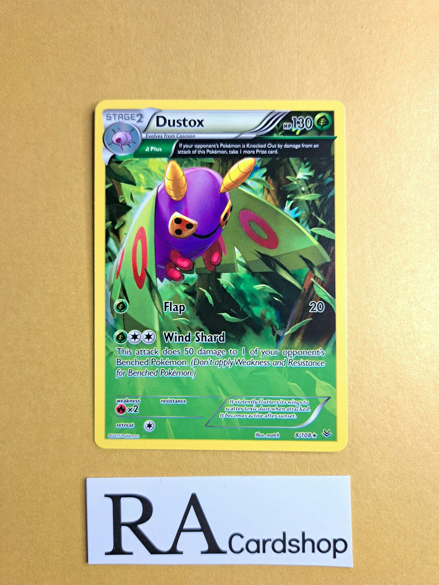 Dustox Rare 8/108 Roaring Skies Pokemon