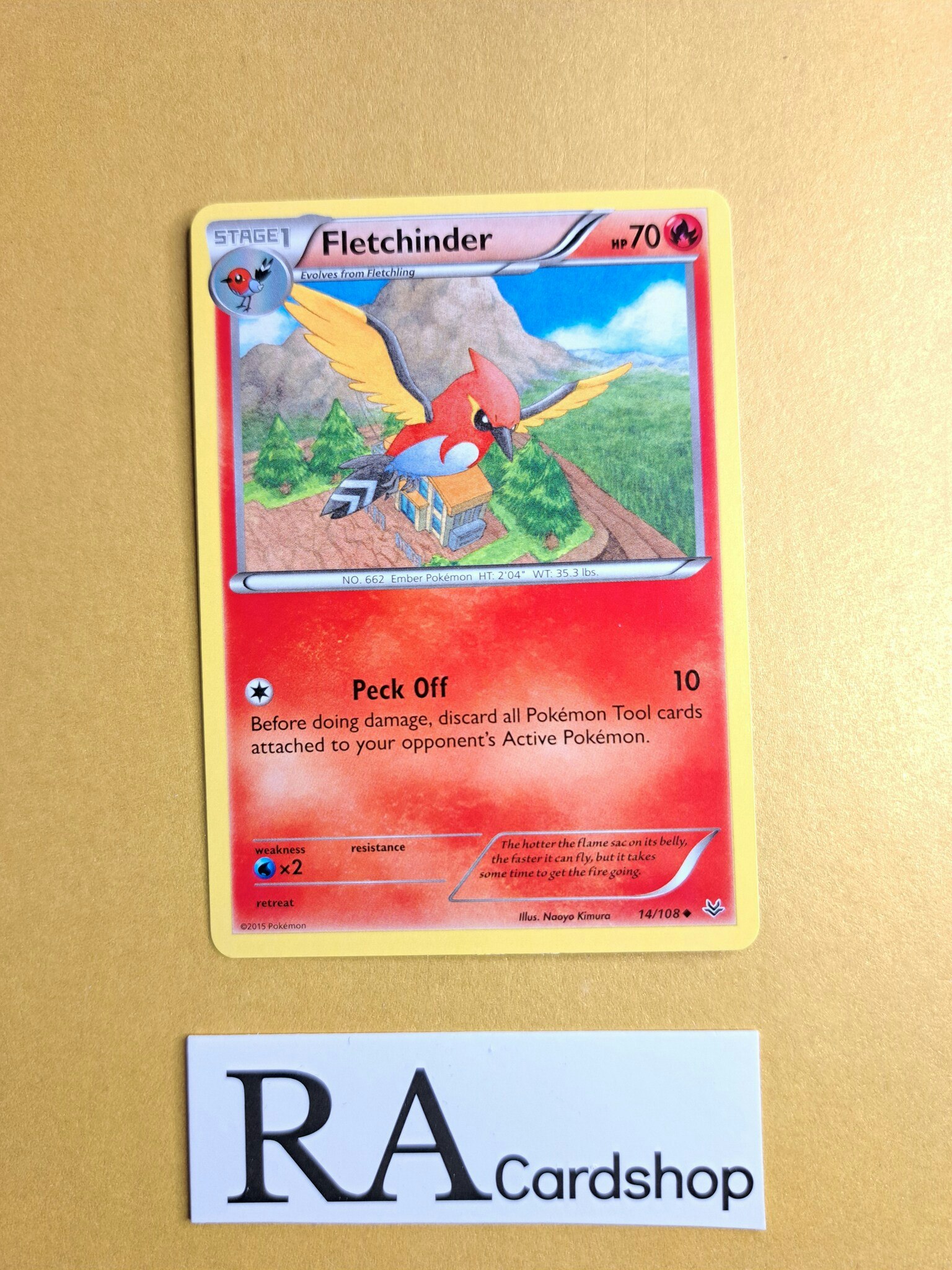Fletchinder Uncommon 14/108 Roaring Skies Pokemon