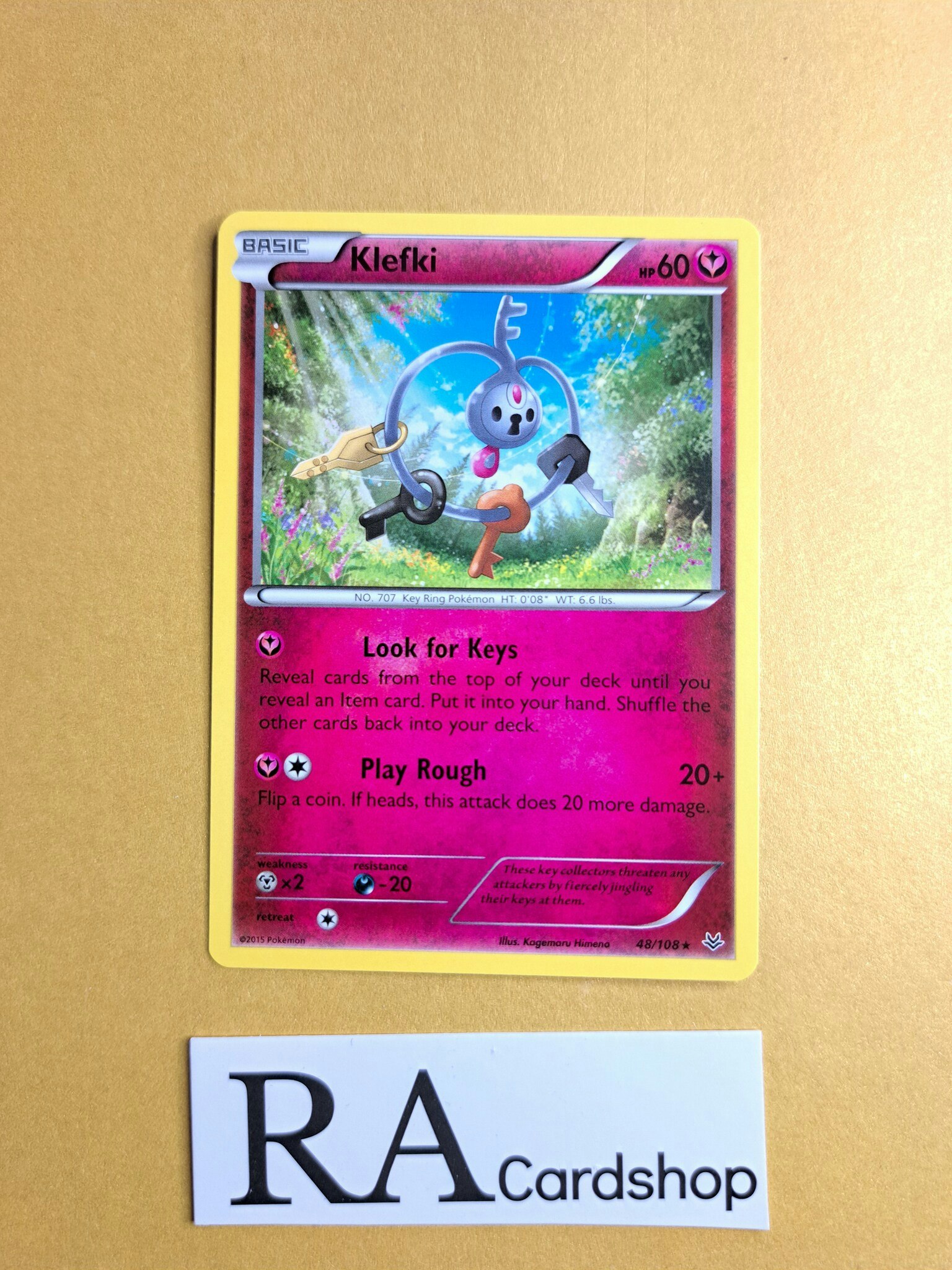 Klefki Rare 48/108 Roaring Skies Pokemon