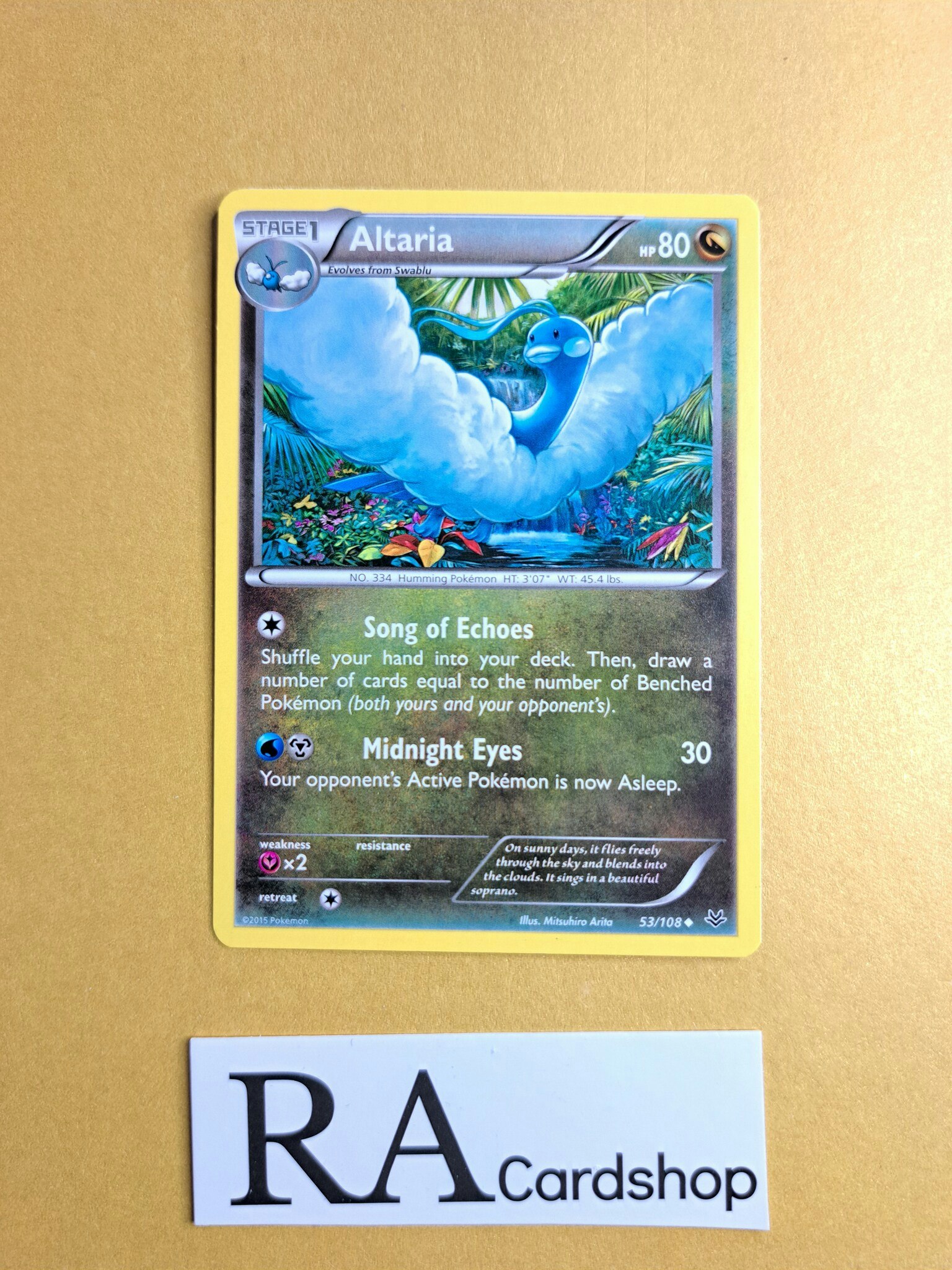 Altaria Rare 53/108 Roaring Skies Pokemon