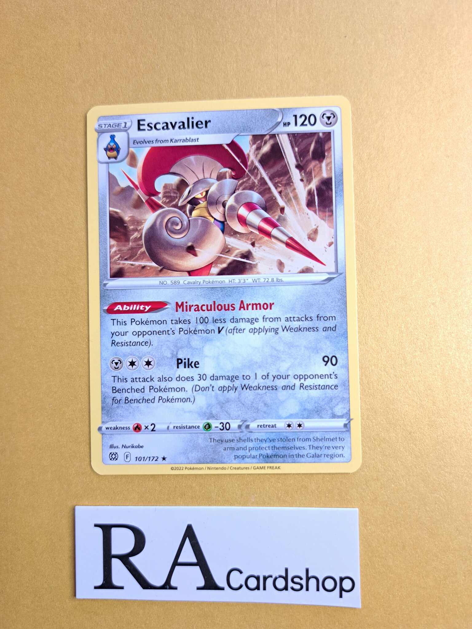 Escavalier Rare 101/172 Brilliant Stars Pokemon