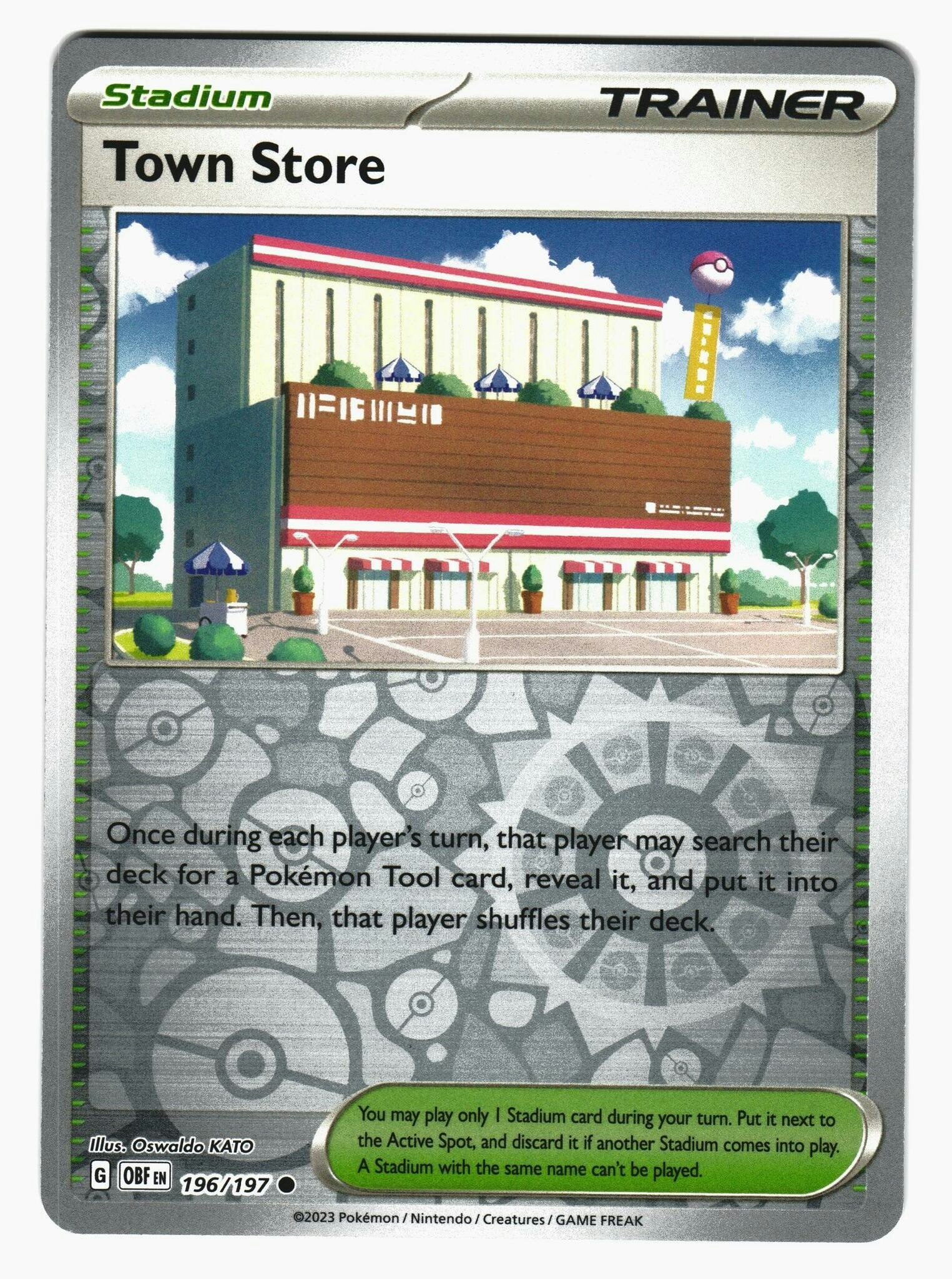 Town Store Reverse Holo Uncommon 196/197 Obsidian Flames Pokemon