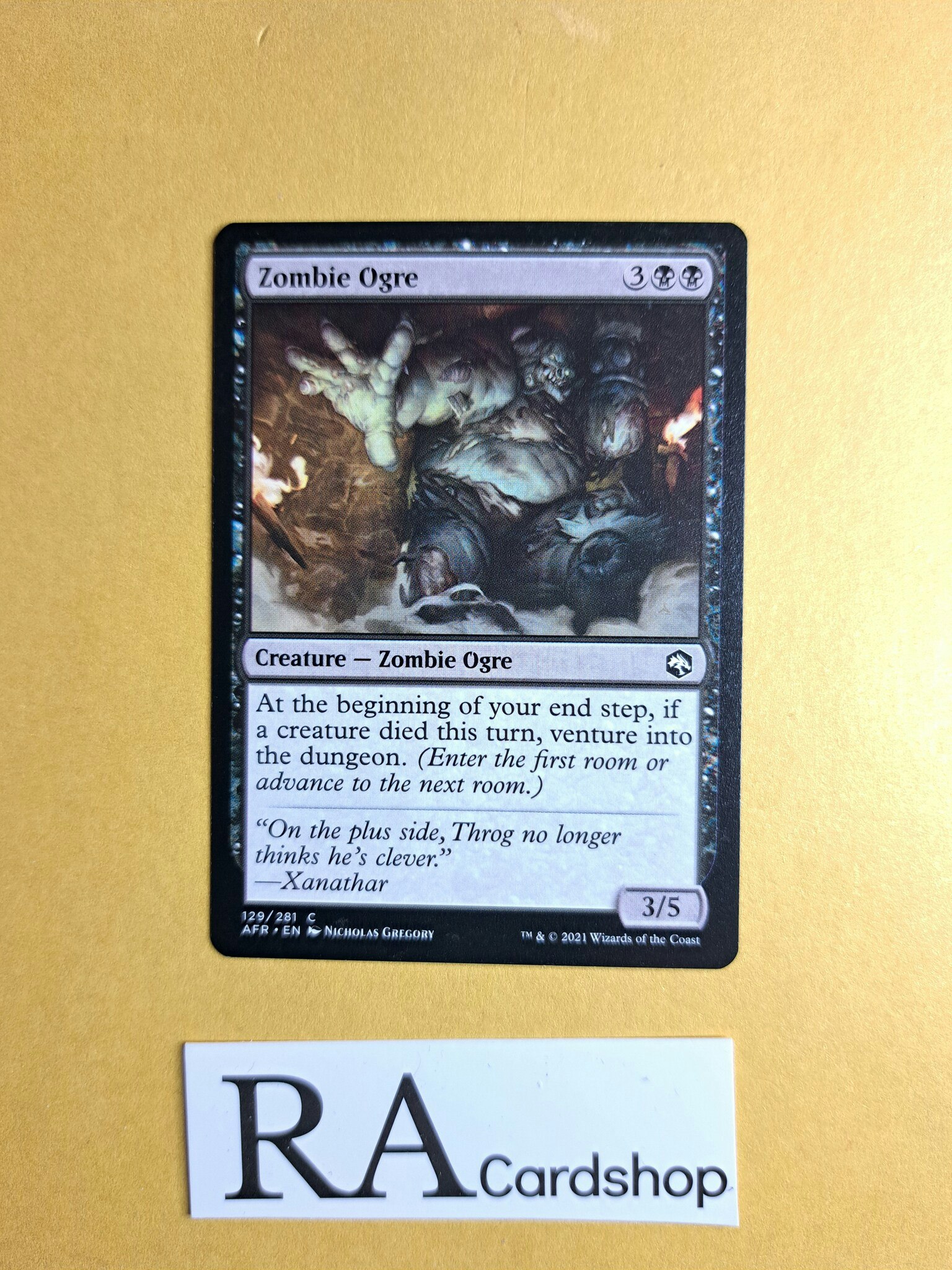 Zombie Ogre Common 129/281 Adventures in the Forgotten Realms Magic the Gathering
