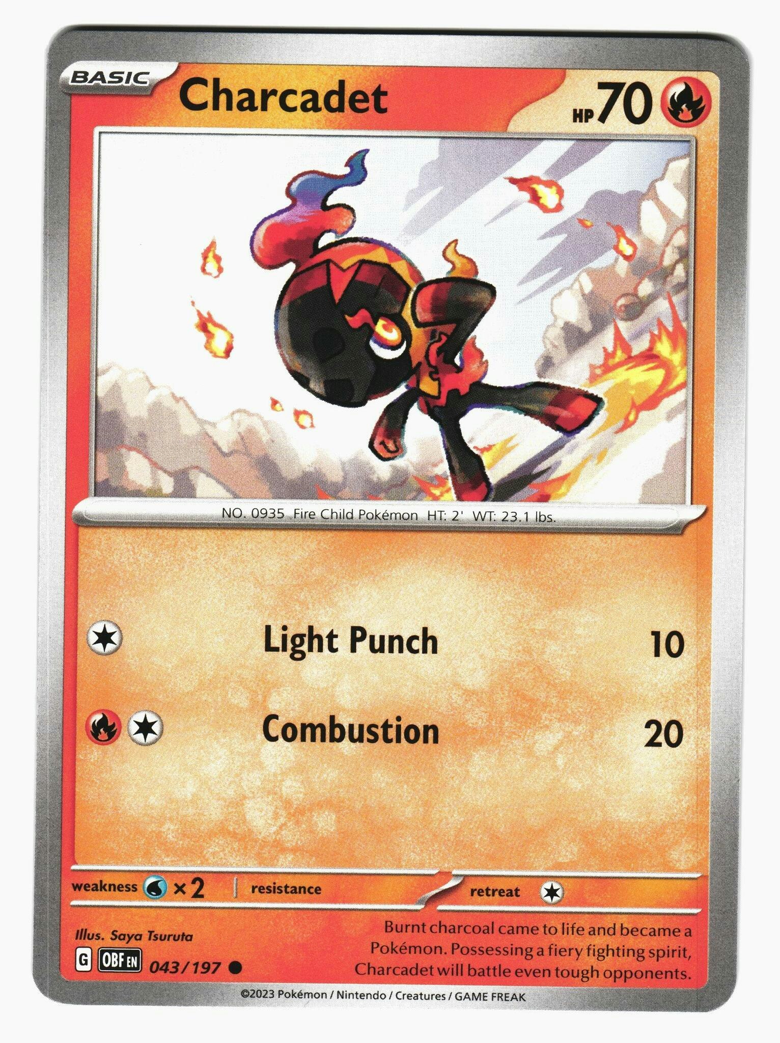 Charcadet Common 043/197 Obsidian Flames Pokemon