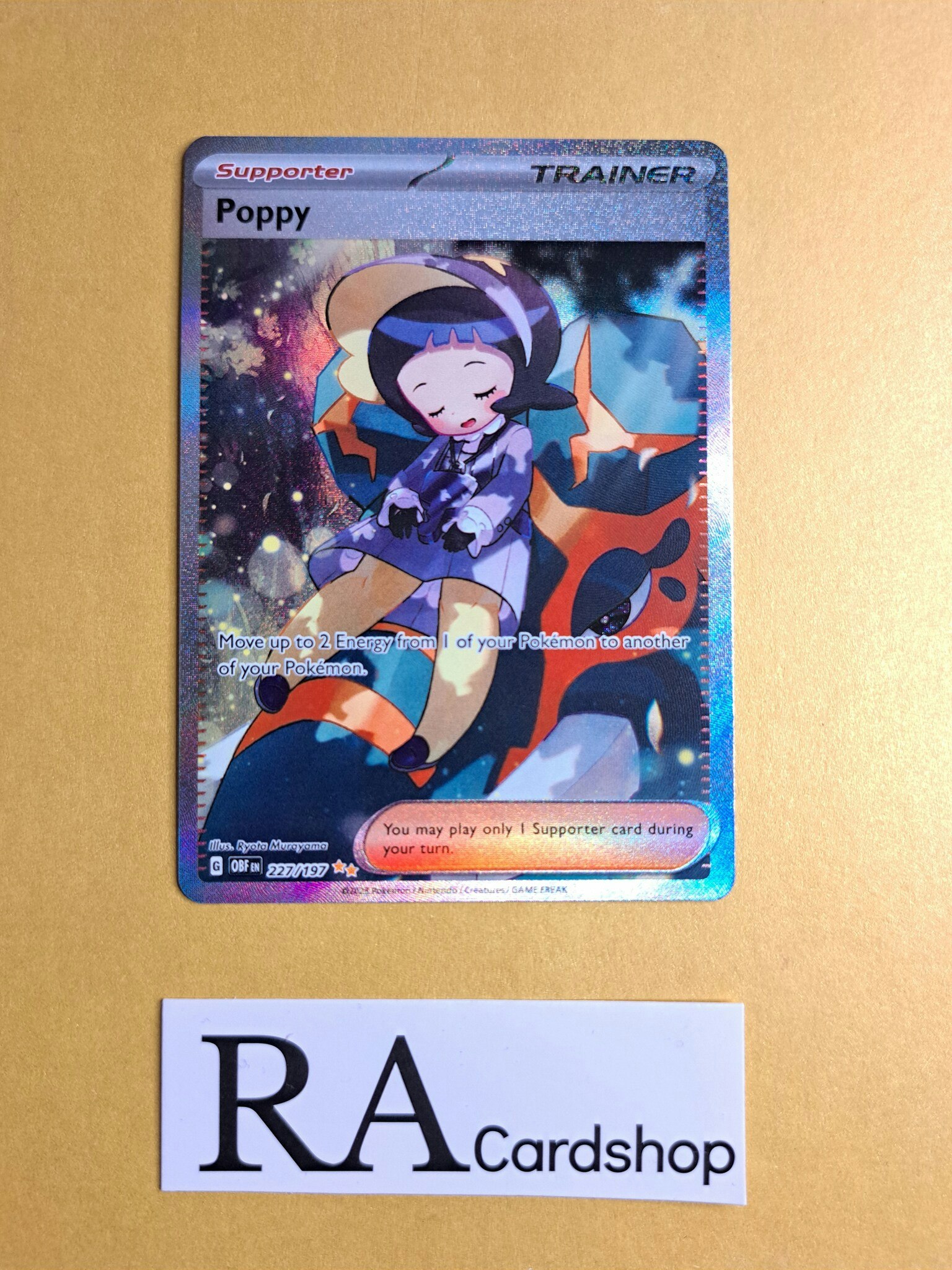 POKEMON S/V OBSIDIAN FLAMES - POPPY SPECIAL ILLUSTRATION RARE 227