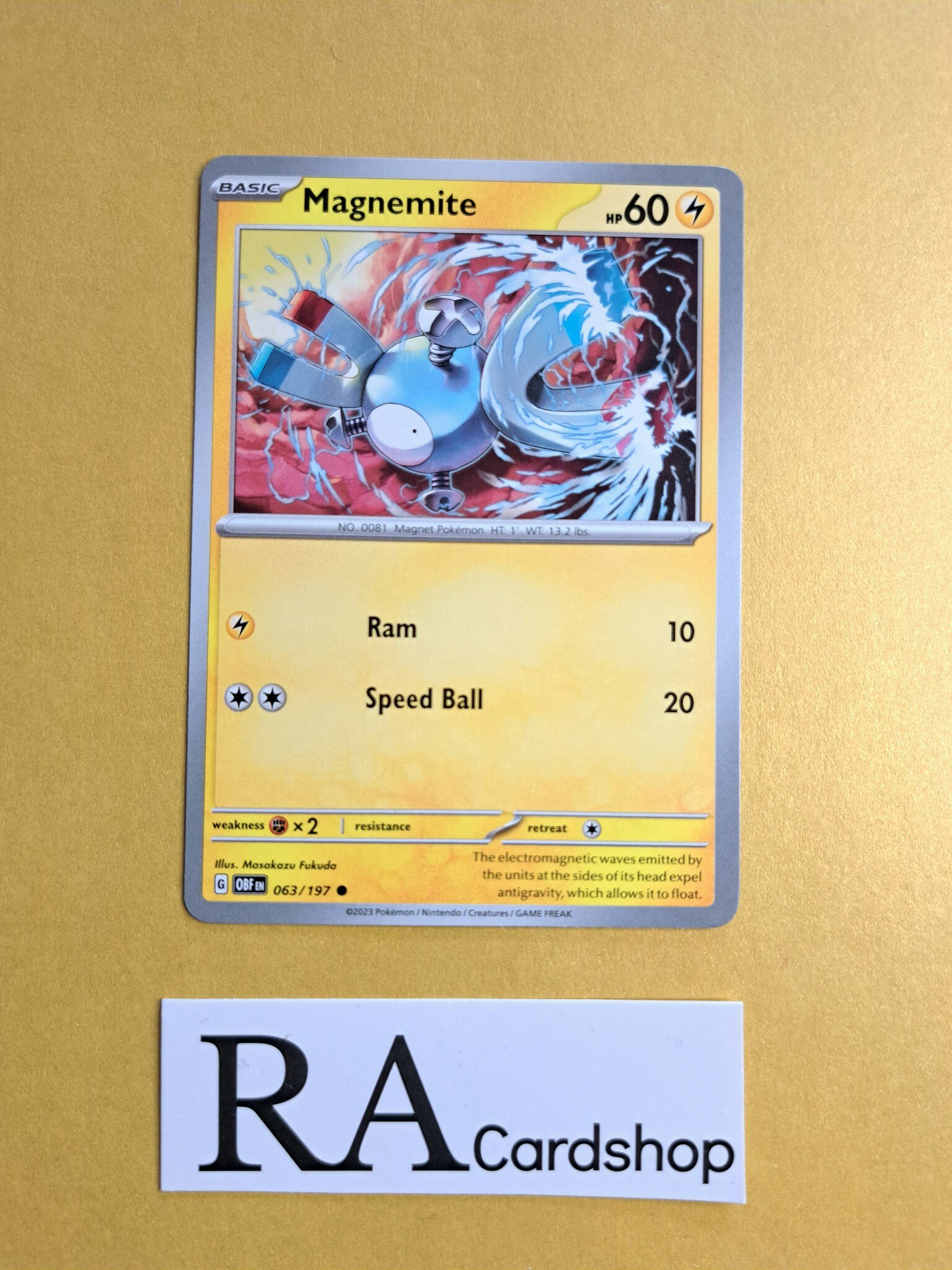 Magnemite Common 063/197 Obsidian Flames Pokemon