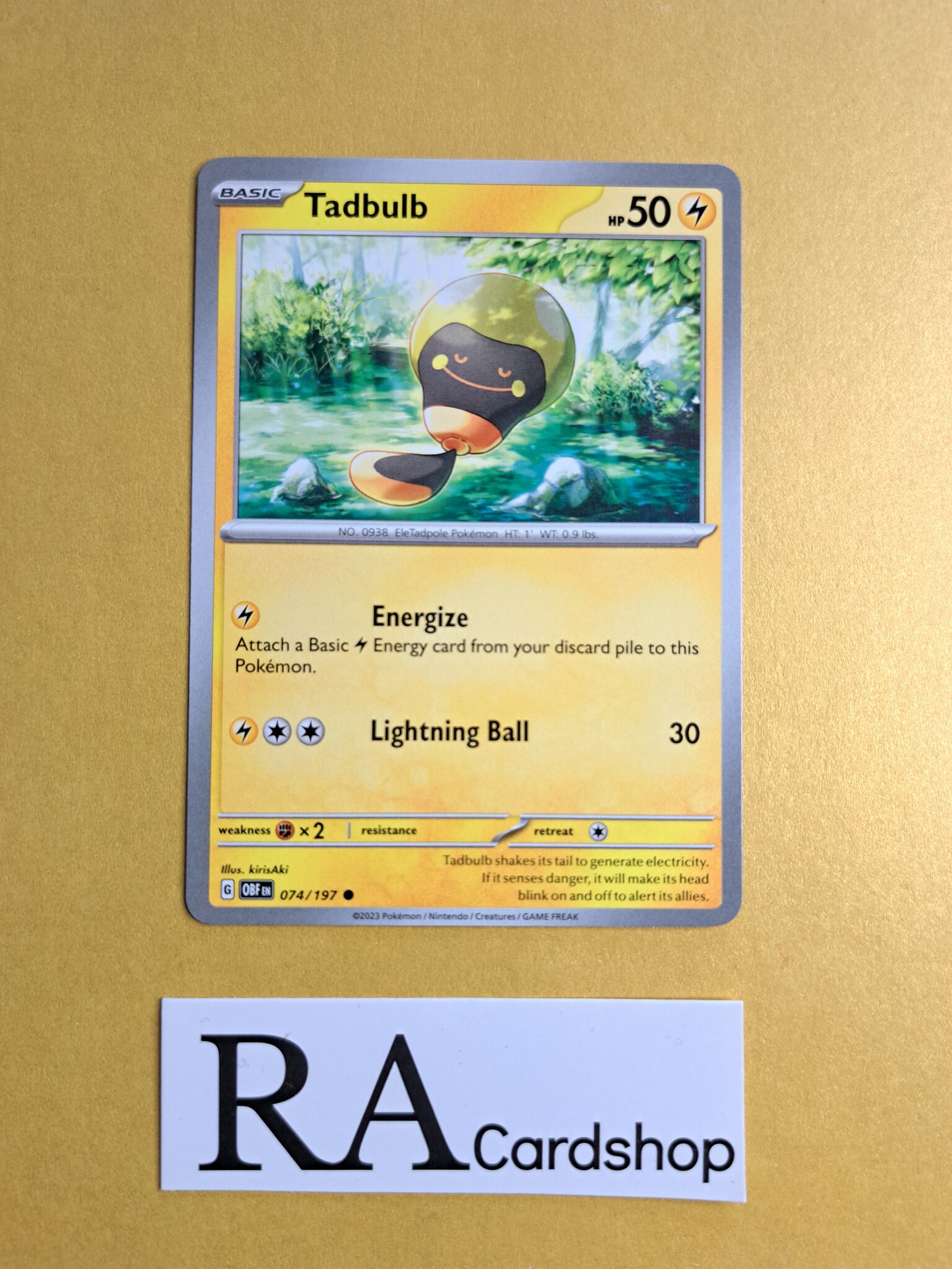 Tadbulb Common 074/197 Obsidian Flames Pokemon