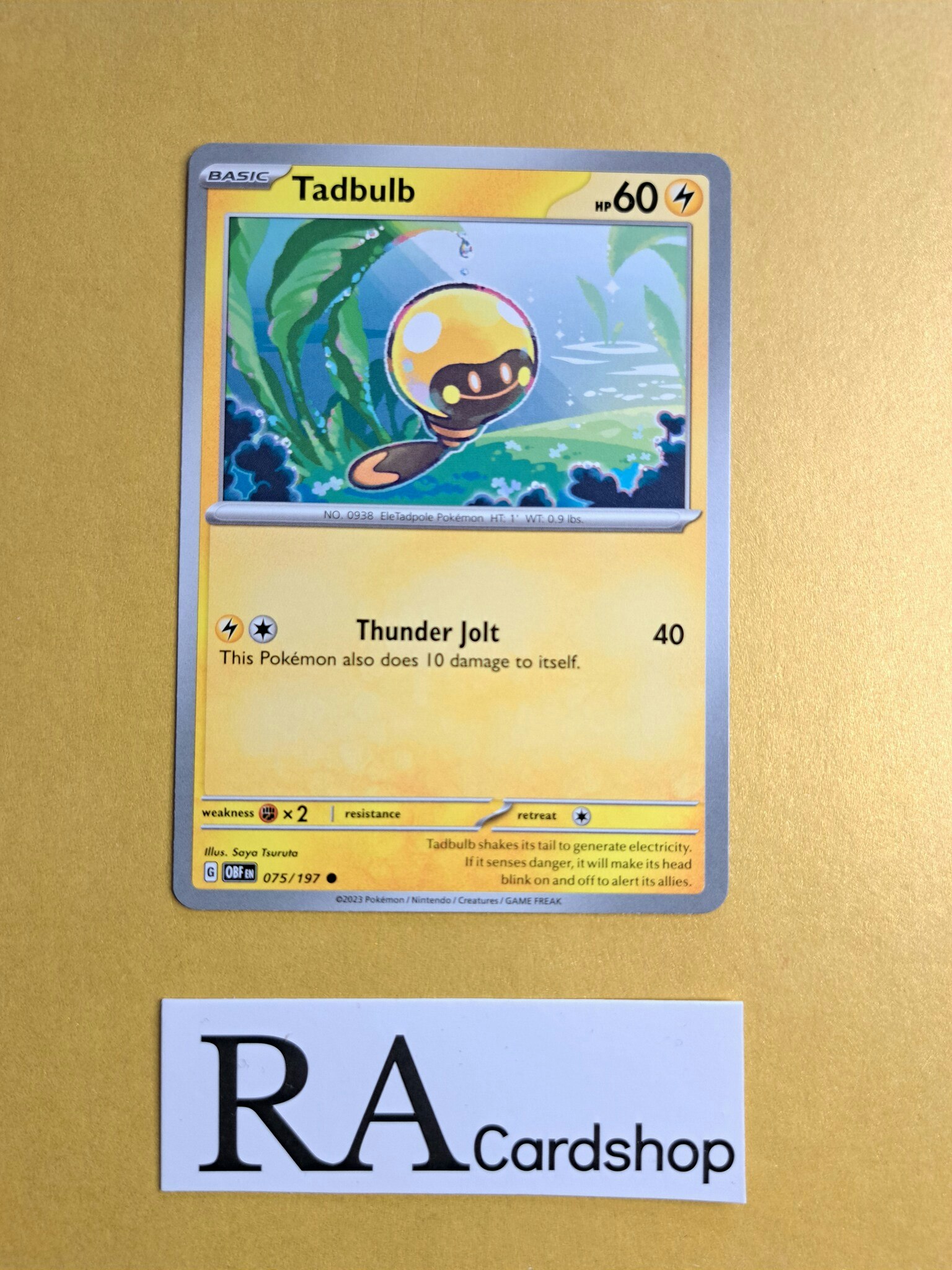 Tadbulb Common 075/197 Obsidian Flames Pokemon