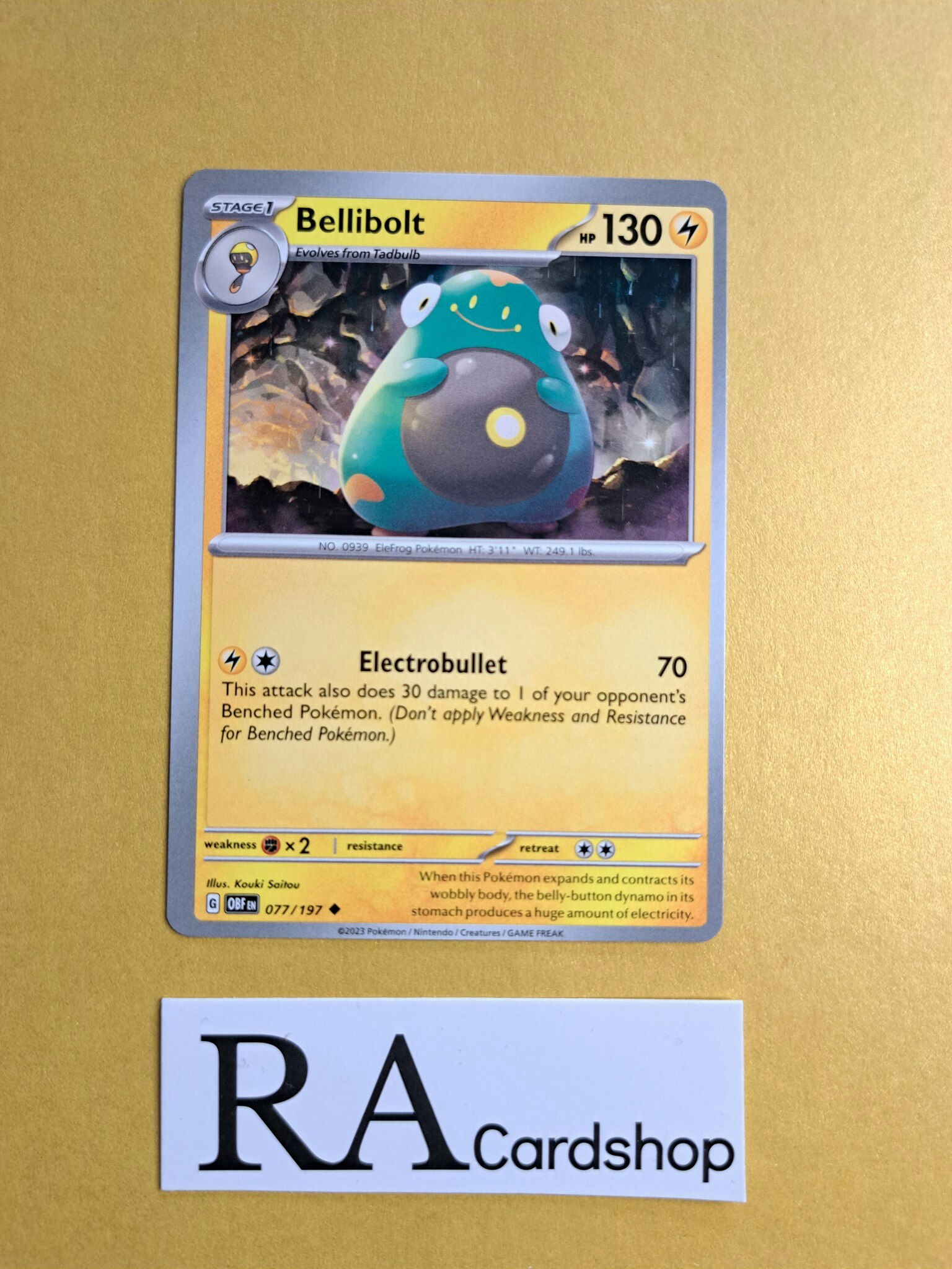 Bellibolt Uncommon 077/197 Obsidian Flames Pokemon