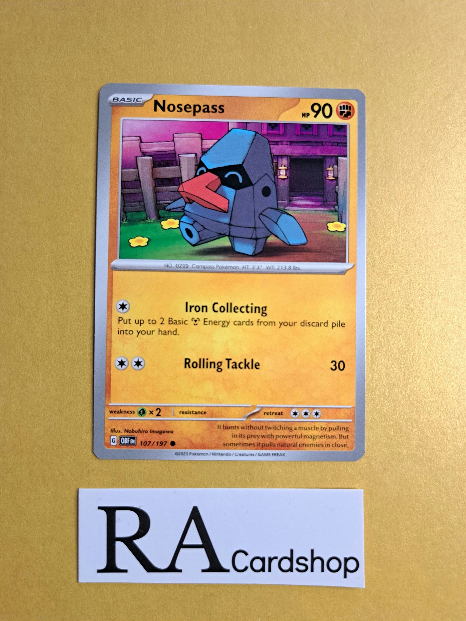Nosepass Common 107/197 Obsidian Flames Pokemon