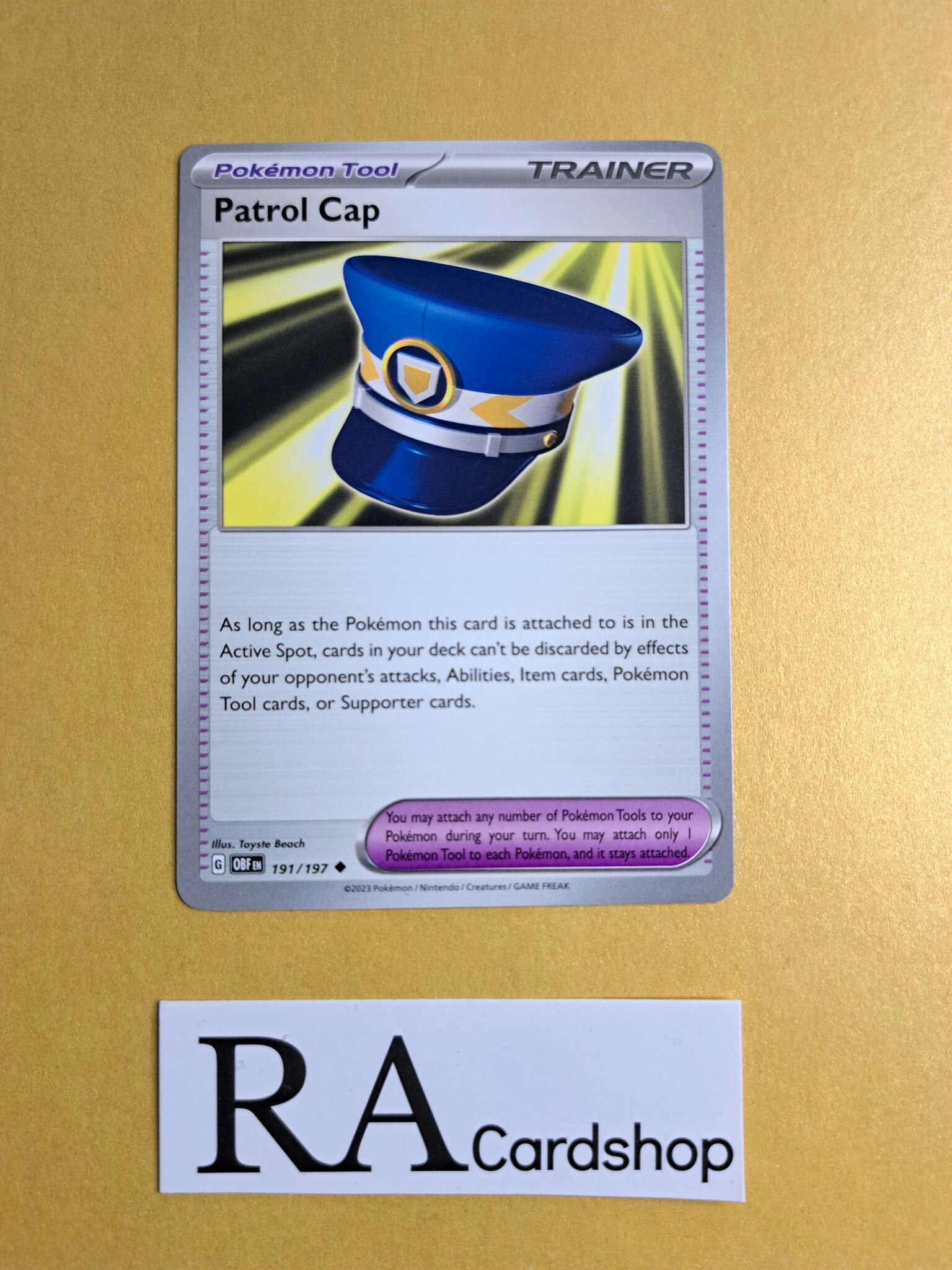 Patrol Cap Uncommon 191/197 Obsidian Flames Pokemon