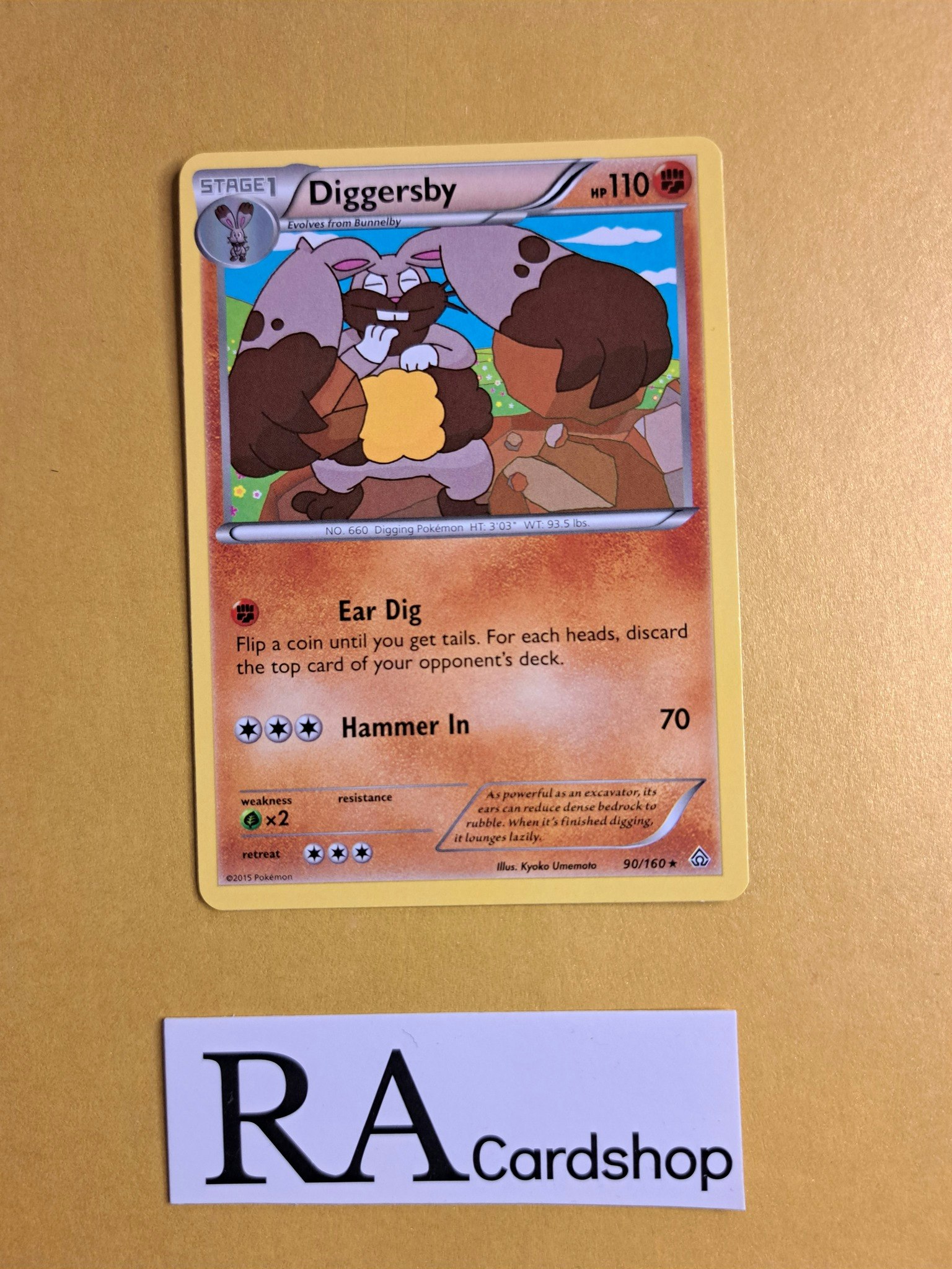 Diggersby Rare 90/160 Primal Clash Pokemon