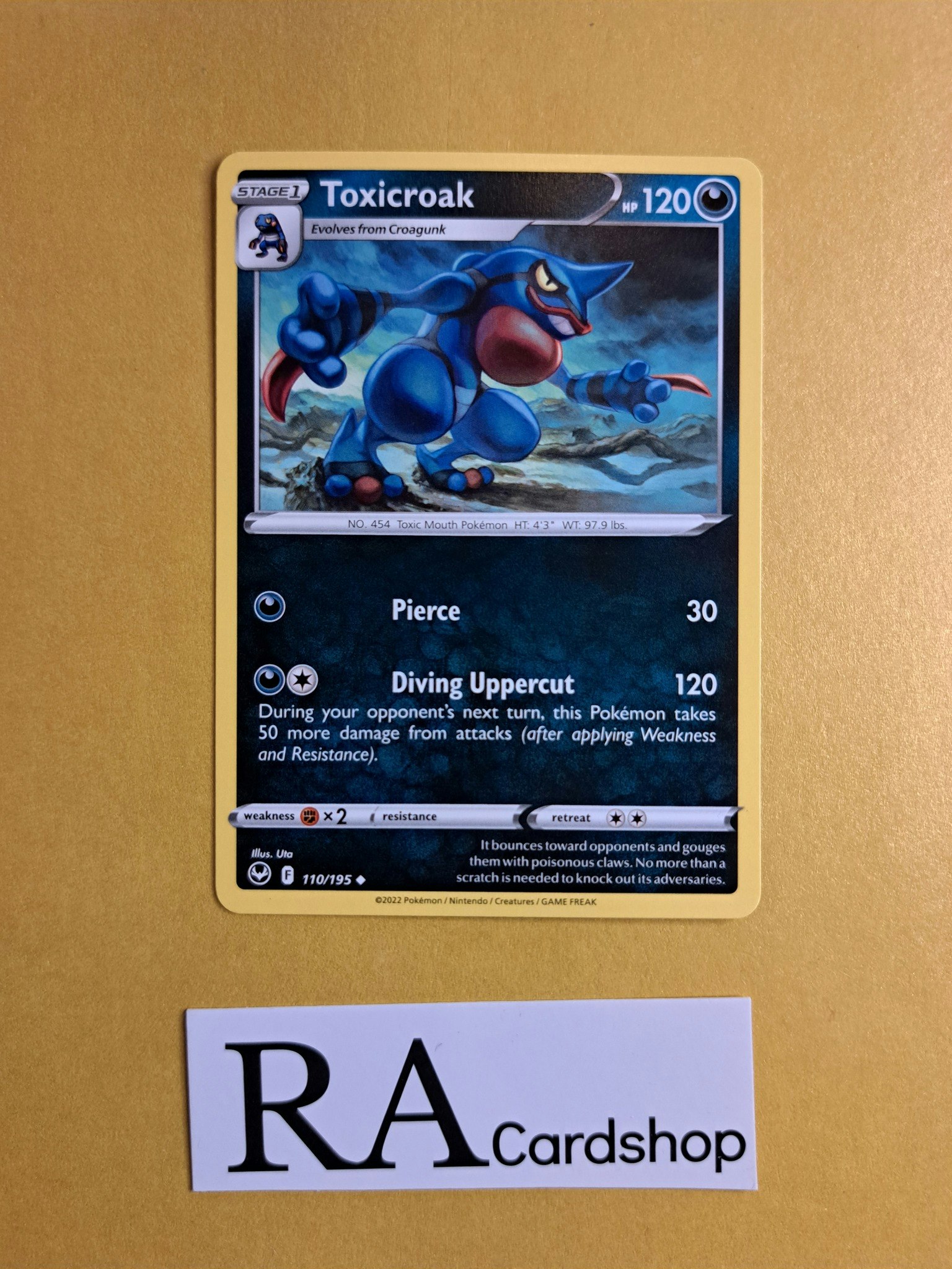 Toxicroak Uncommon 110/195 Silver Tempest Pokemon