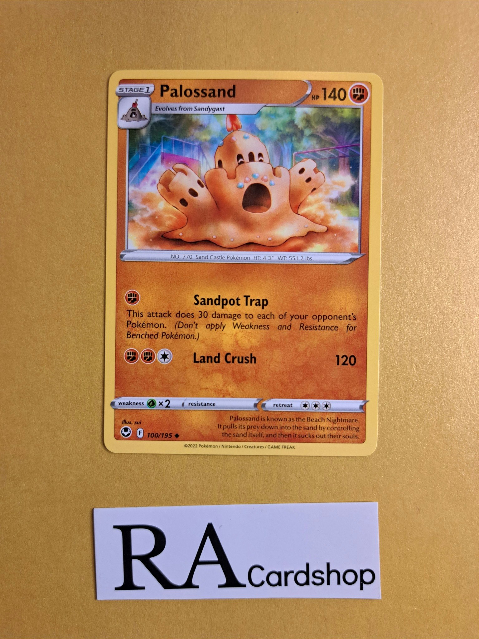 Palossand Uncommon 100/195 Silver Tempest Pokemon
