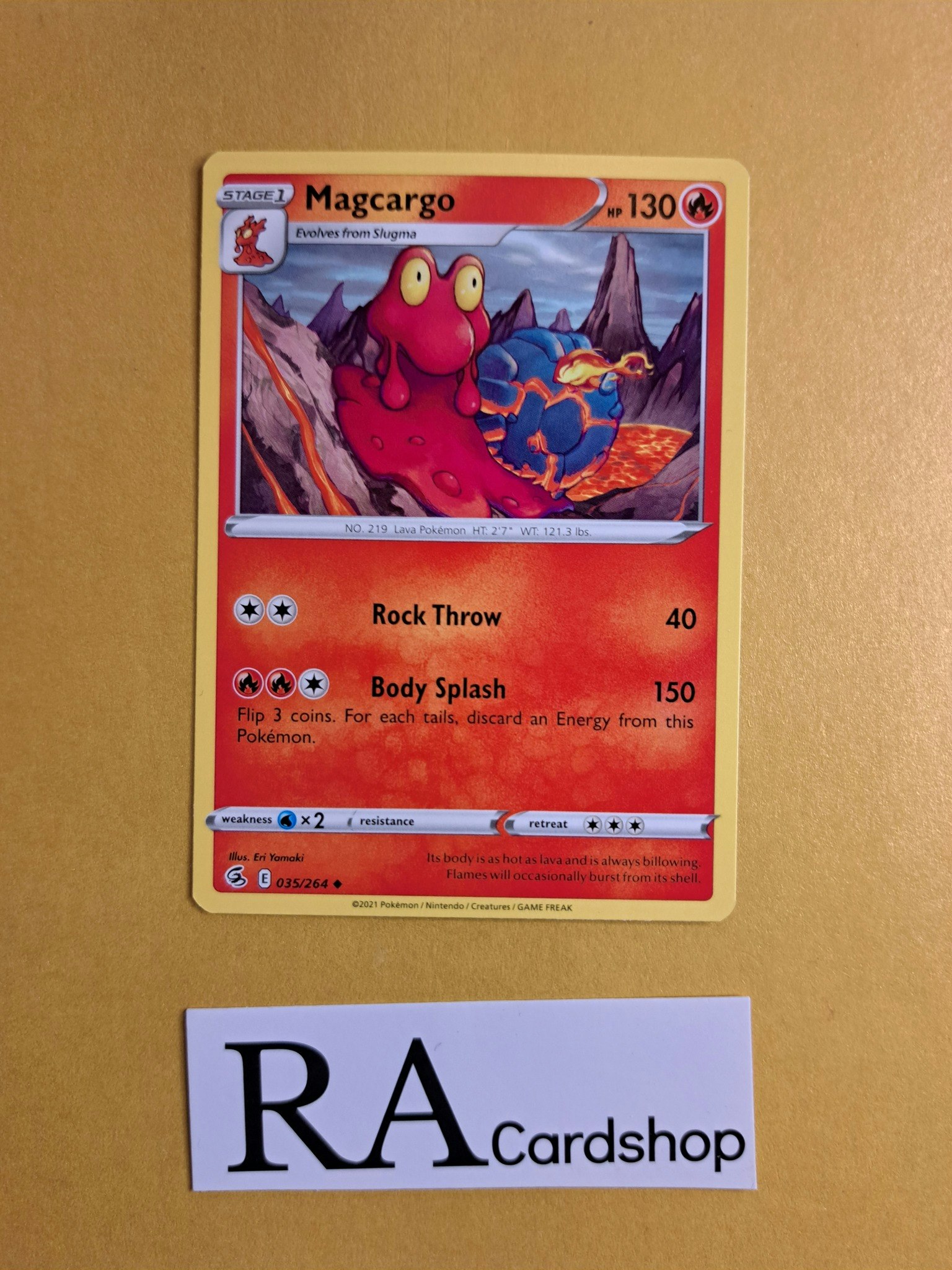 Magcargo Uncommon 035/264 Fusion Strike Pokemon
