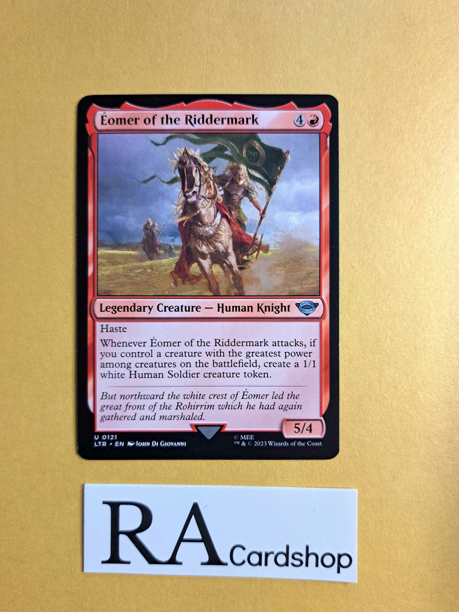 Eomer of the Riddermark Uncommon 121 The Lord of the Rings Tales of Middle-earth Magic the Gathering