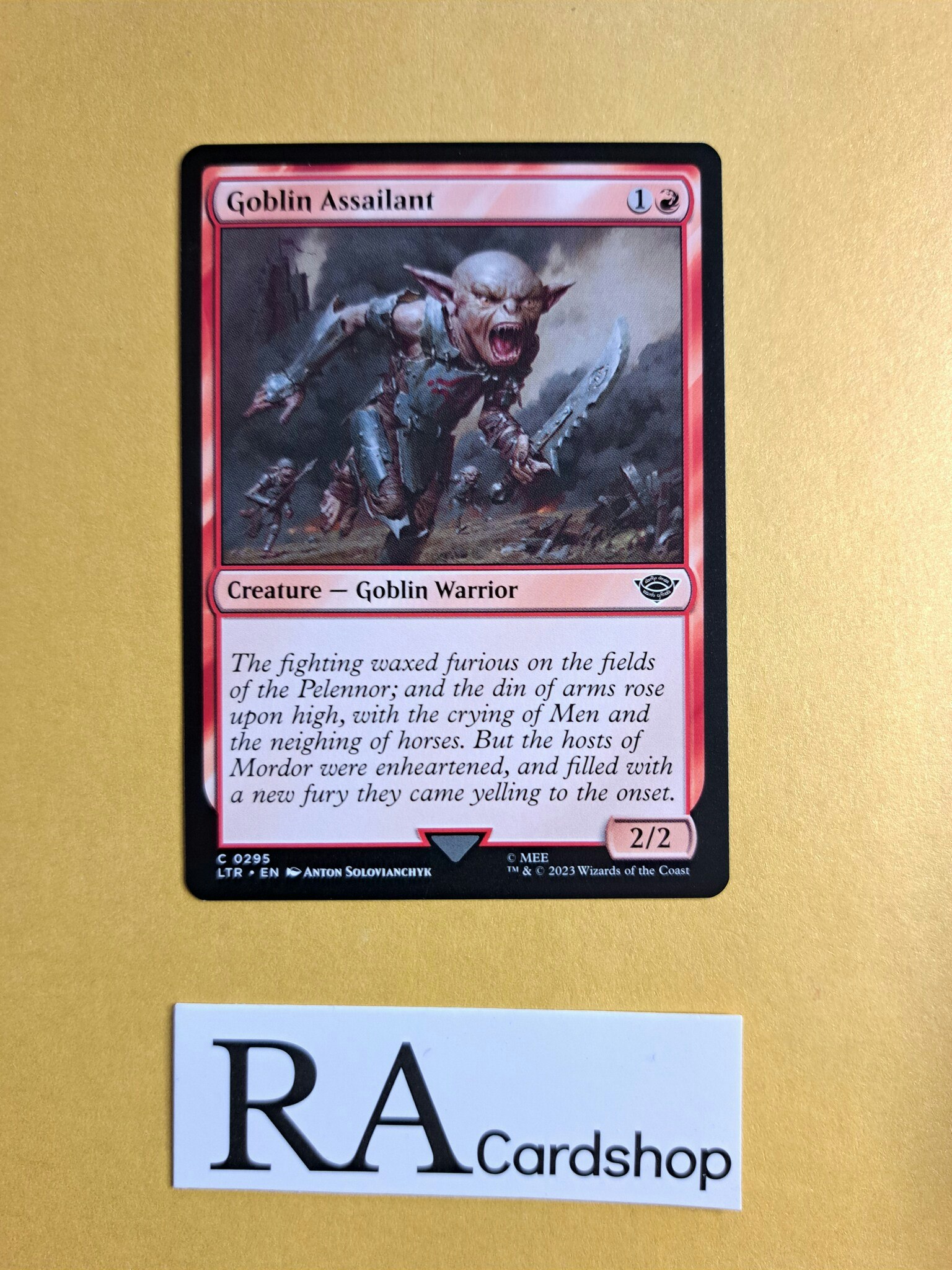 Goblin Assailant Common 295 The Lord of the Rings Tales of Middle-earth Extras Magic the Gathering