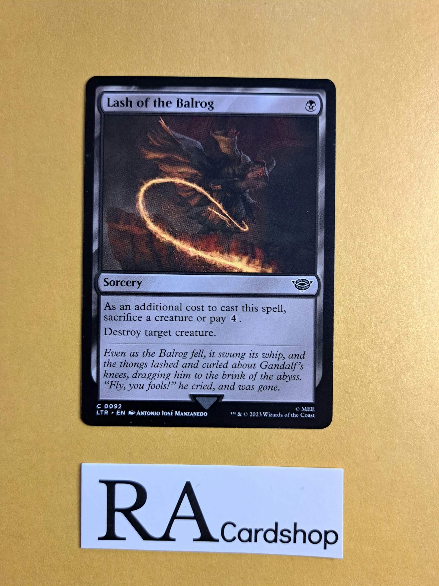 Lash of the Balrog Common 092 The Lord of the Rings Tales of Middle-earth Magic the Gathering