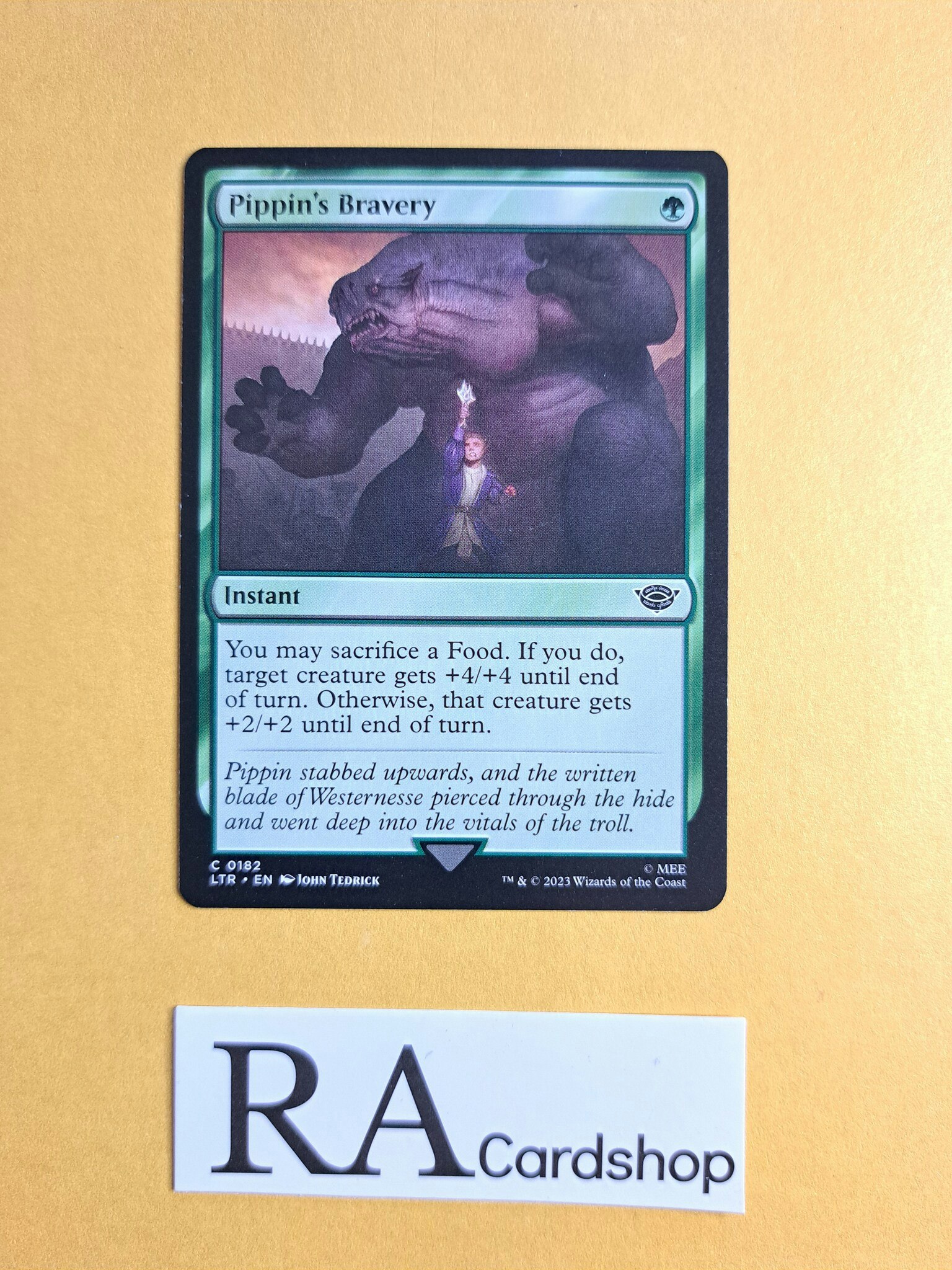 Pippins Bravery Common 182 The Lord of the Rings Tales of Middle-earth Magic the Gathering