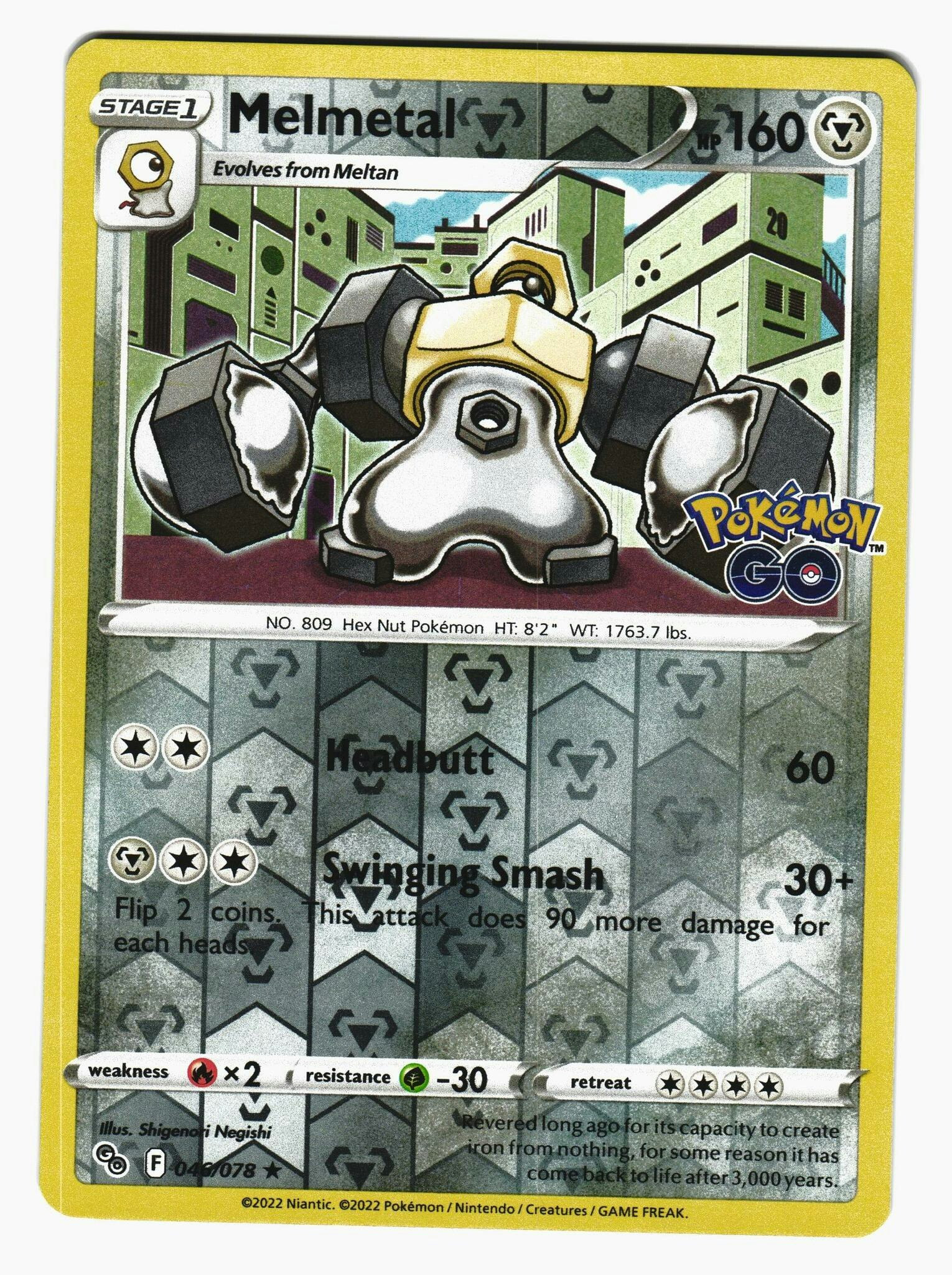 Melmetal Reverse Holo Rare 046/078 Pokémon GO Pokémon