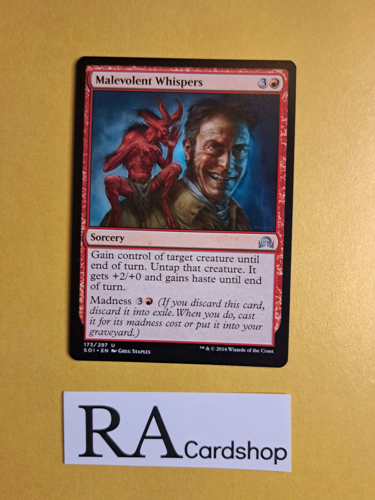 Malevolent Whispers Uncommon 173/297 Shadows Over Innistrad Magic the Gathering