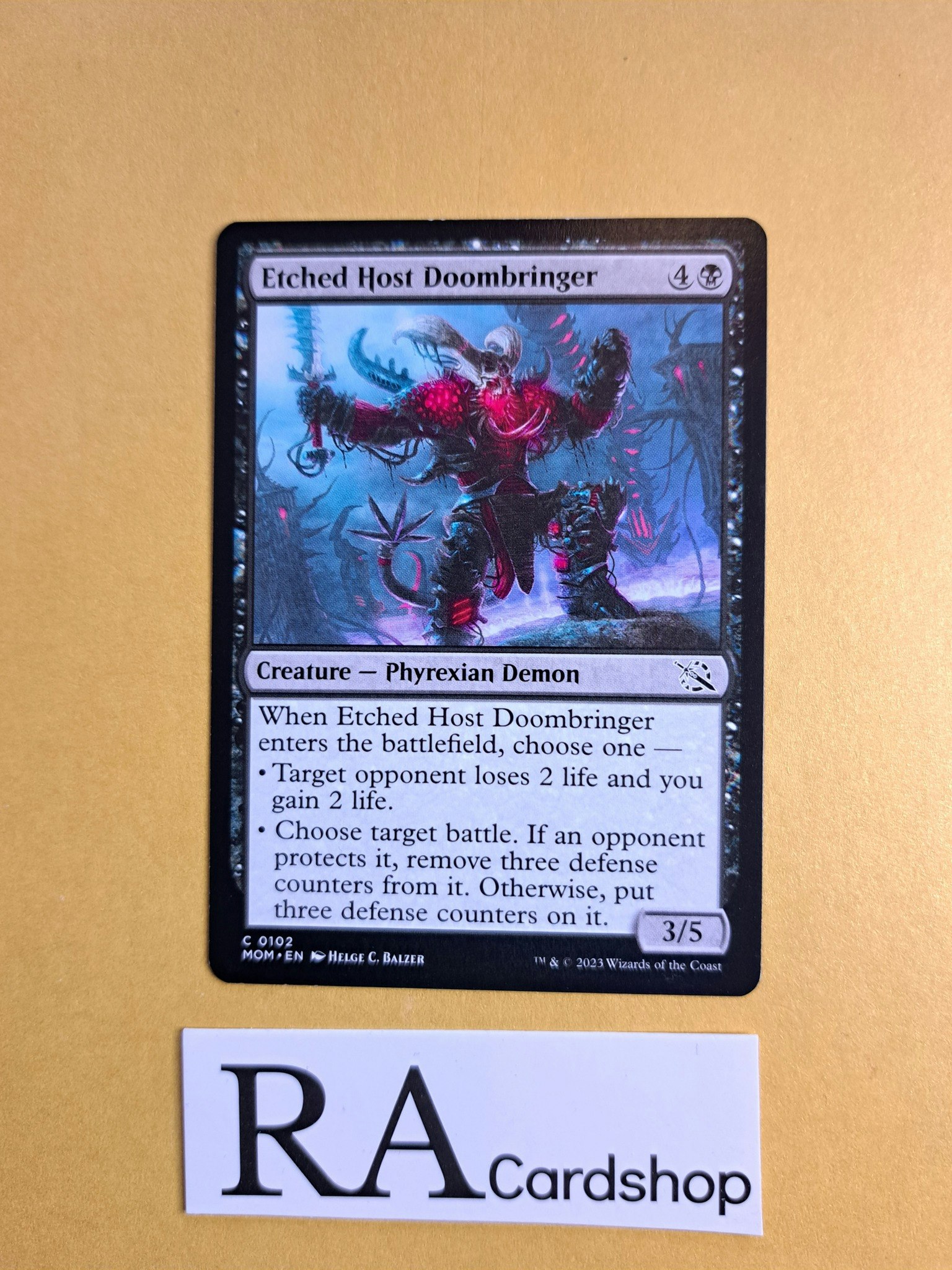 Etched Host Doombringer Common 102 March of the Machine Magic the Gathering