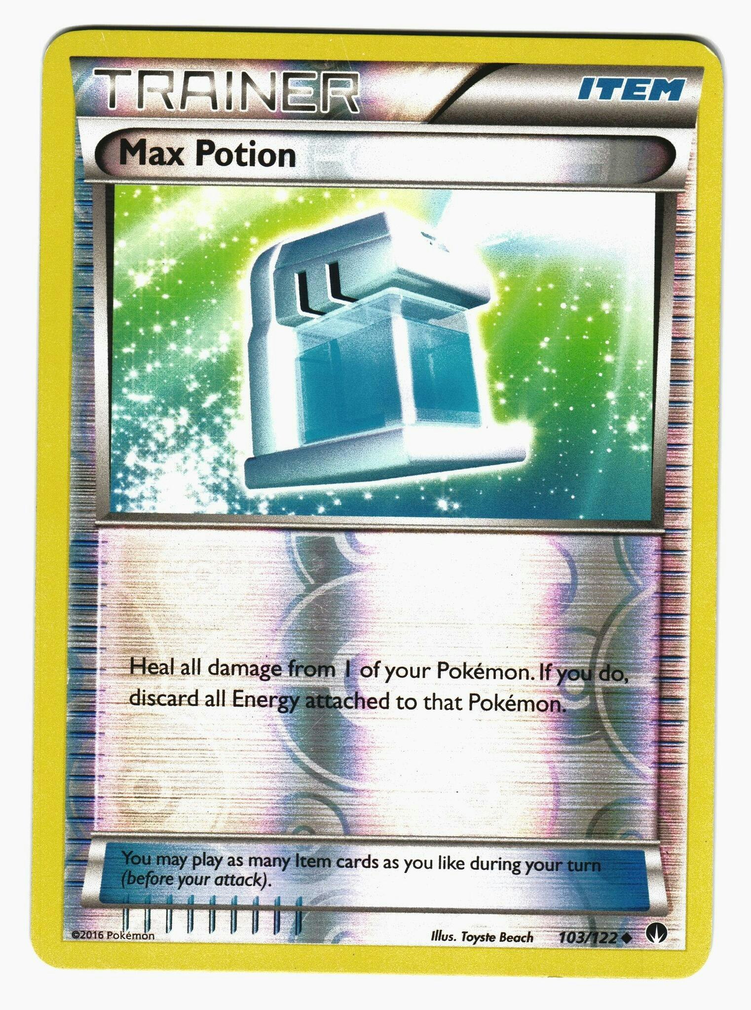Max Potion Reverse Holo Uncommon 103/122 Xy BREAKpoint Pokemon