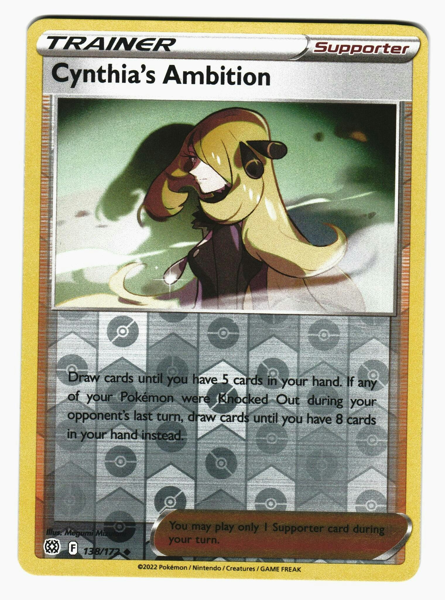 Cynthias Ambition Reverse Holo Uncommon 138/172 Brilliant Stars Pokemon