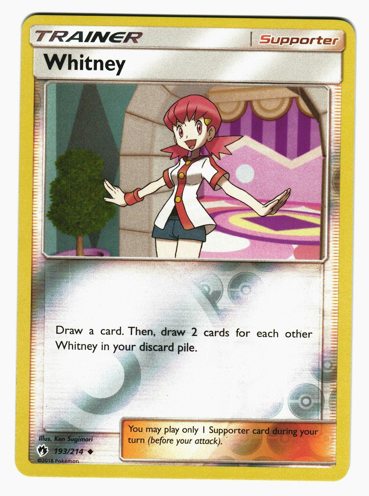 Whitney Reverse Holo Uncommon 193/214 Lost Thunder Pokemon