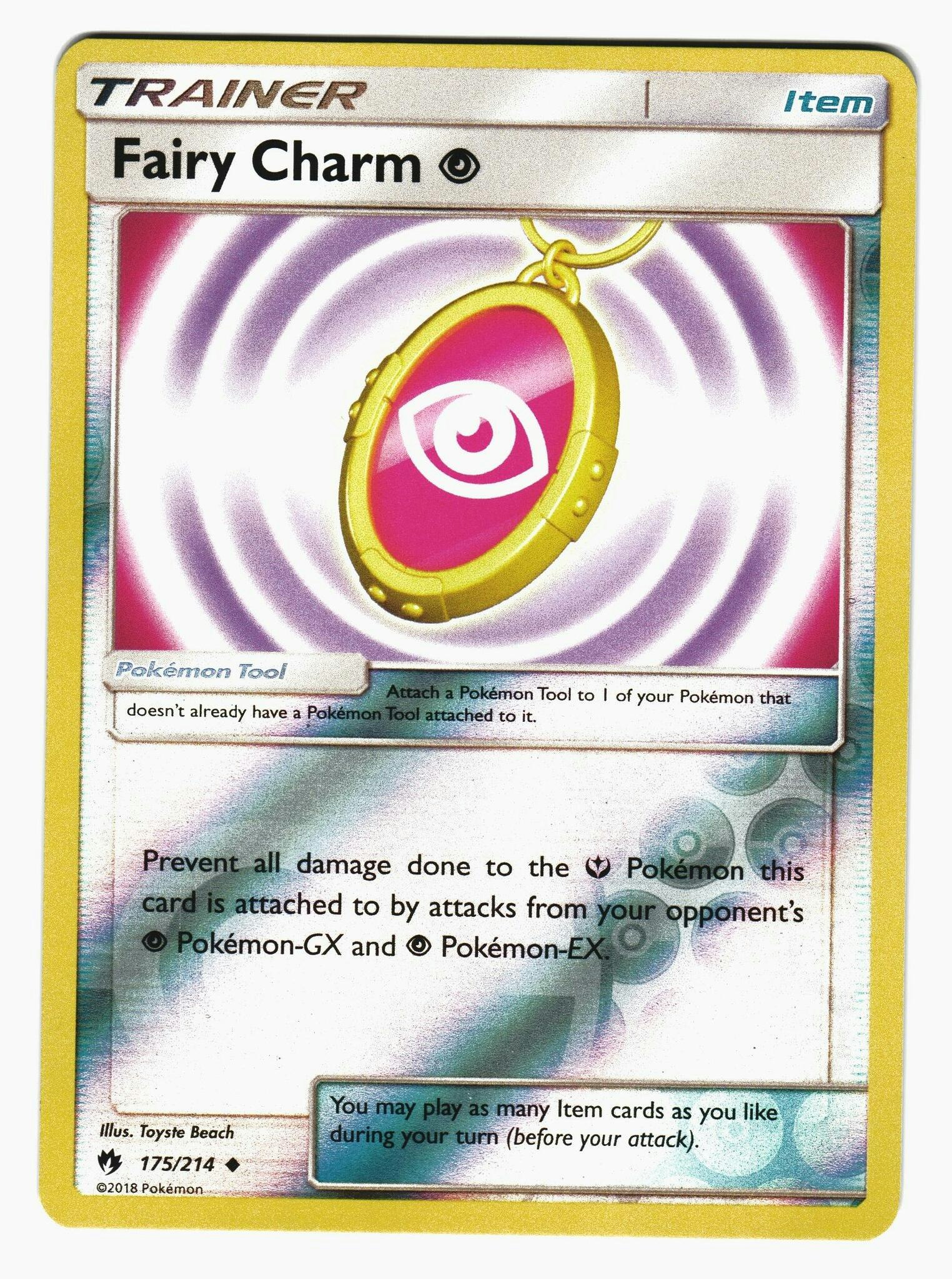 Fairy Charm (Psychic) Reverse Holo Uncommon 175/214 Lost Thunder Pokemon