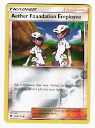 Aether Foundation Employee Reverse Holo Uncommon 168/214 Lost Thunder Pokemon